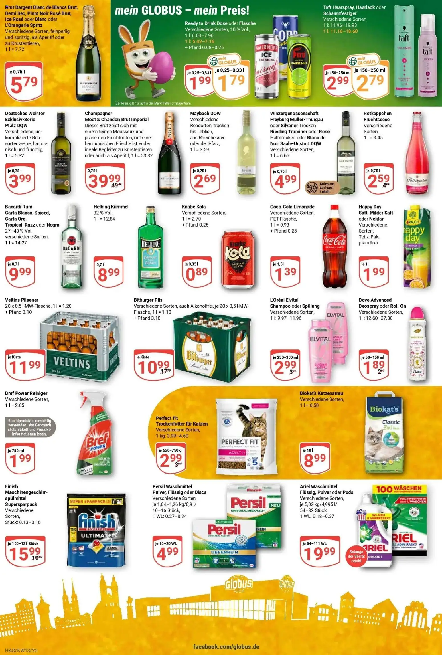 Globus prospekt Halle (saale)	 – gültig ab 23.03.2026 | Seite: 4 | Produkte: Rum, Pils, Finish, Waschmittel