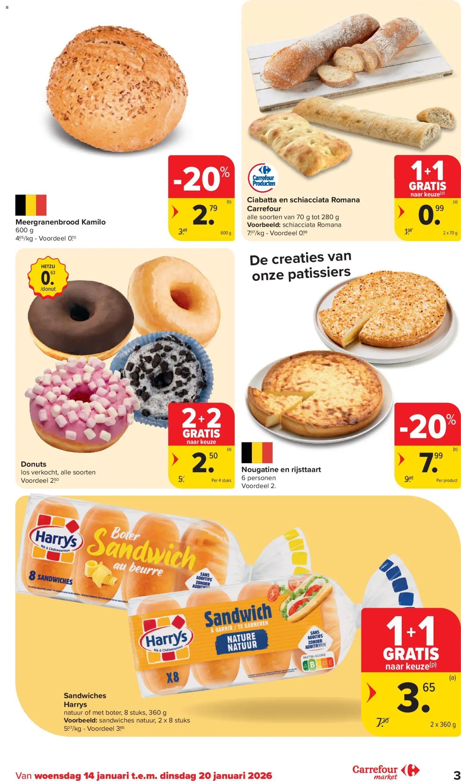 {H1} | Pagina: 3 | Producten: Sandwich, Donuts, Boter