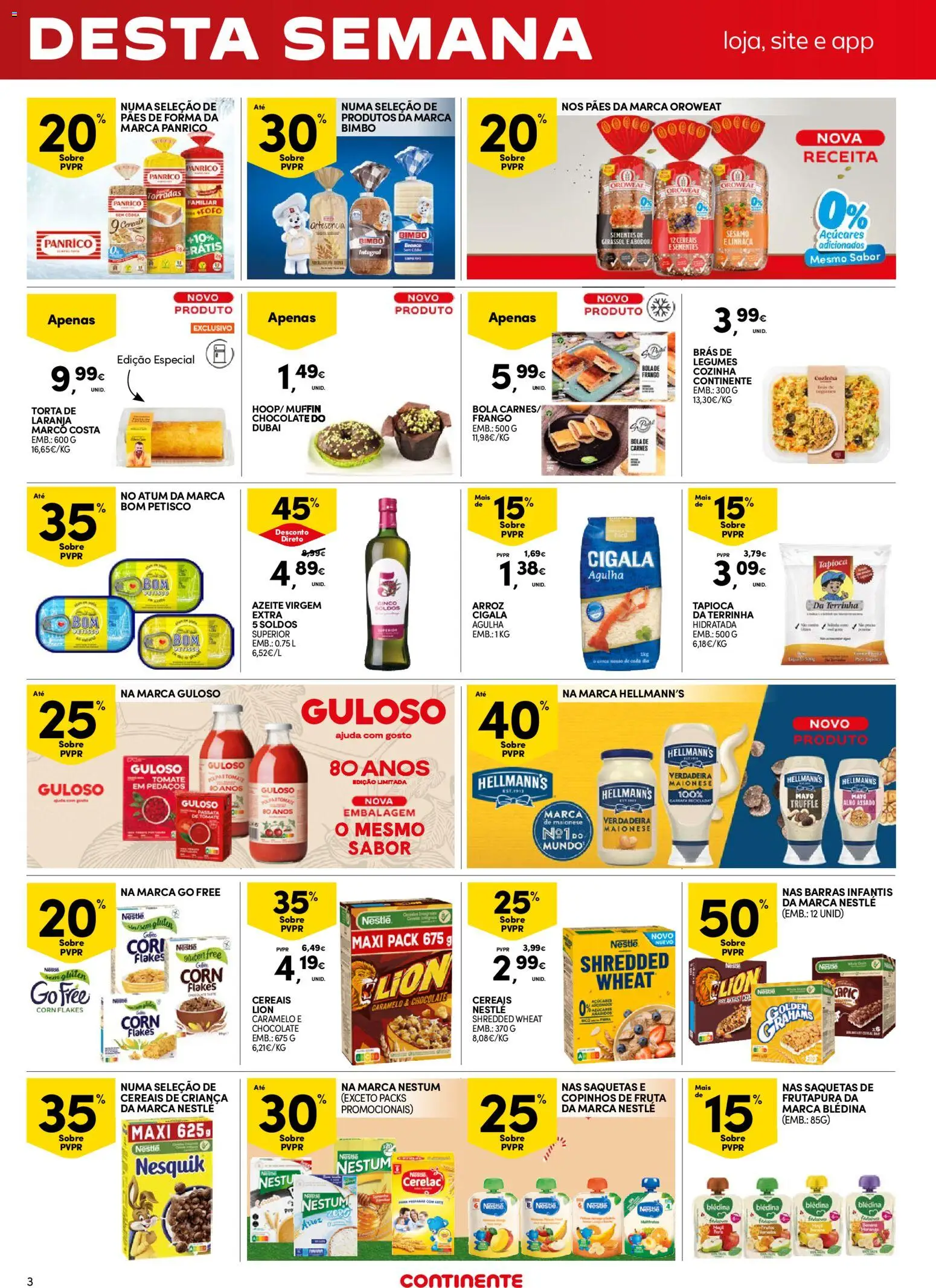 Continente - Fim de Semana │ válido de 02.01.2026 | Página: 3 | Produtos: Frango, Maionese, Arroz, Tomate