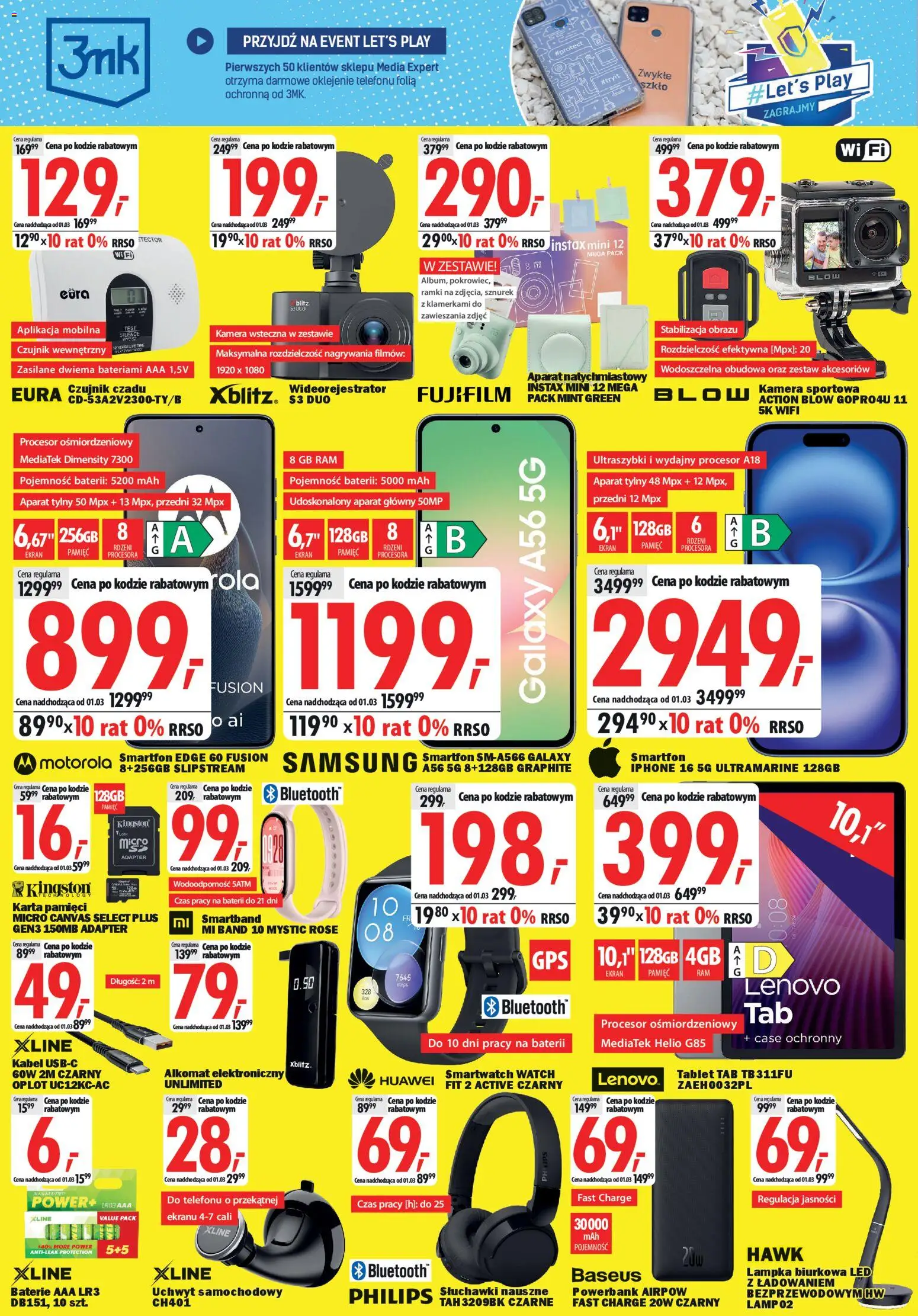 Mediaexpert Gazetka - Wielkie otwarcie Orzesze od 19.02.2026 | Strona: 4 | Produkty: Smartfon, Adapter, Powerbank, Smartband