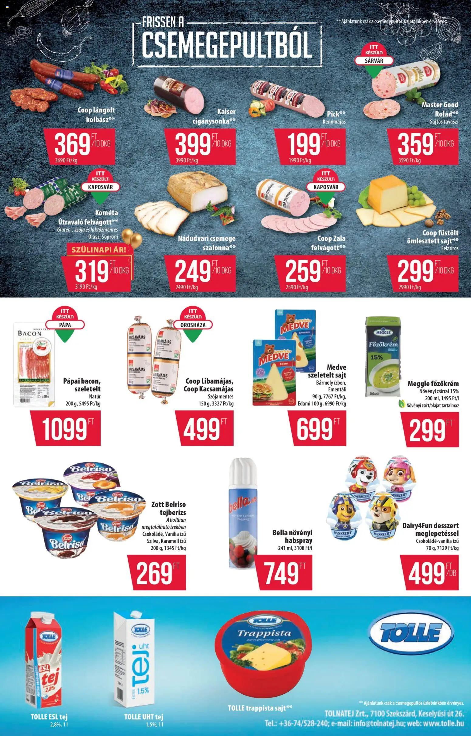 COOP akciós ujság - amely érvényes a következő dátumtól: 30.10.2025 | Oldal: 2 | Termékek: Tejberizs, Bacon, Tej, Trappista sajt