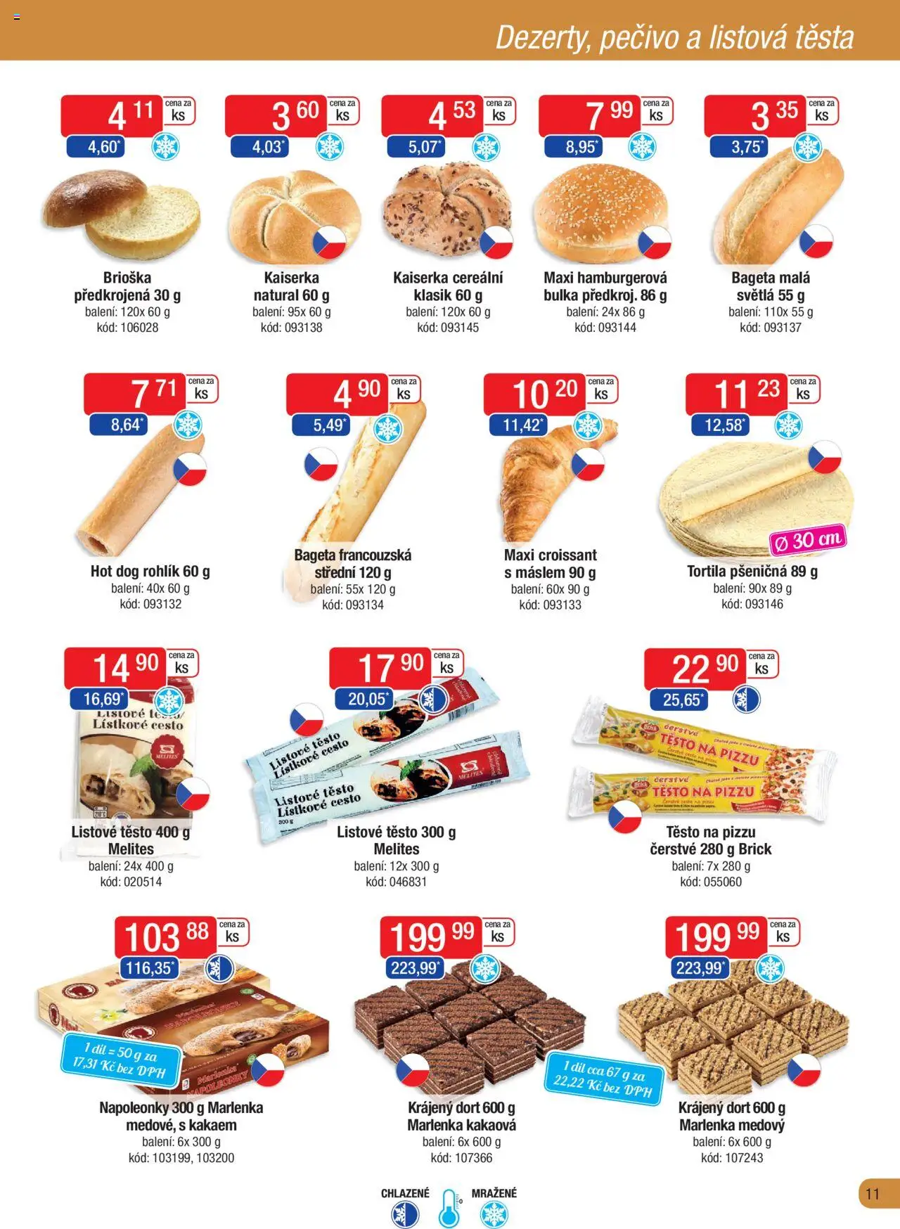 Astur & Qanto leták - Velkoobchod fresh 06/2025 od 01.06.2025 | Strana: 11 | Produkty: Těsto na pizzu, Rohlík, Listové těsto, Dort