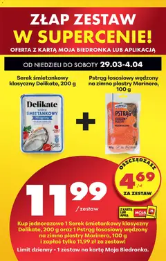 Pogląd oferty "Biedronka gazetka od niedzieli" - ważna od 29.03.2026 | Strona: 93 | Produkty: Karta, Cream cheese, Serek, Pstrąg