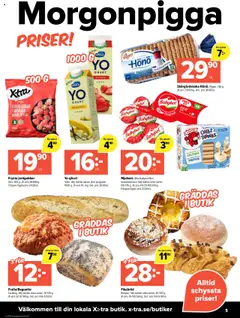 Coop X:-TRA reklamblad aktuell från 15.09.2025 | Sida: 5 | Produkter: Ost, Yoghurt, Jordgubbar