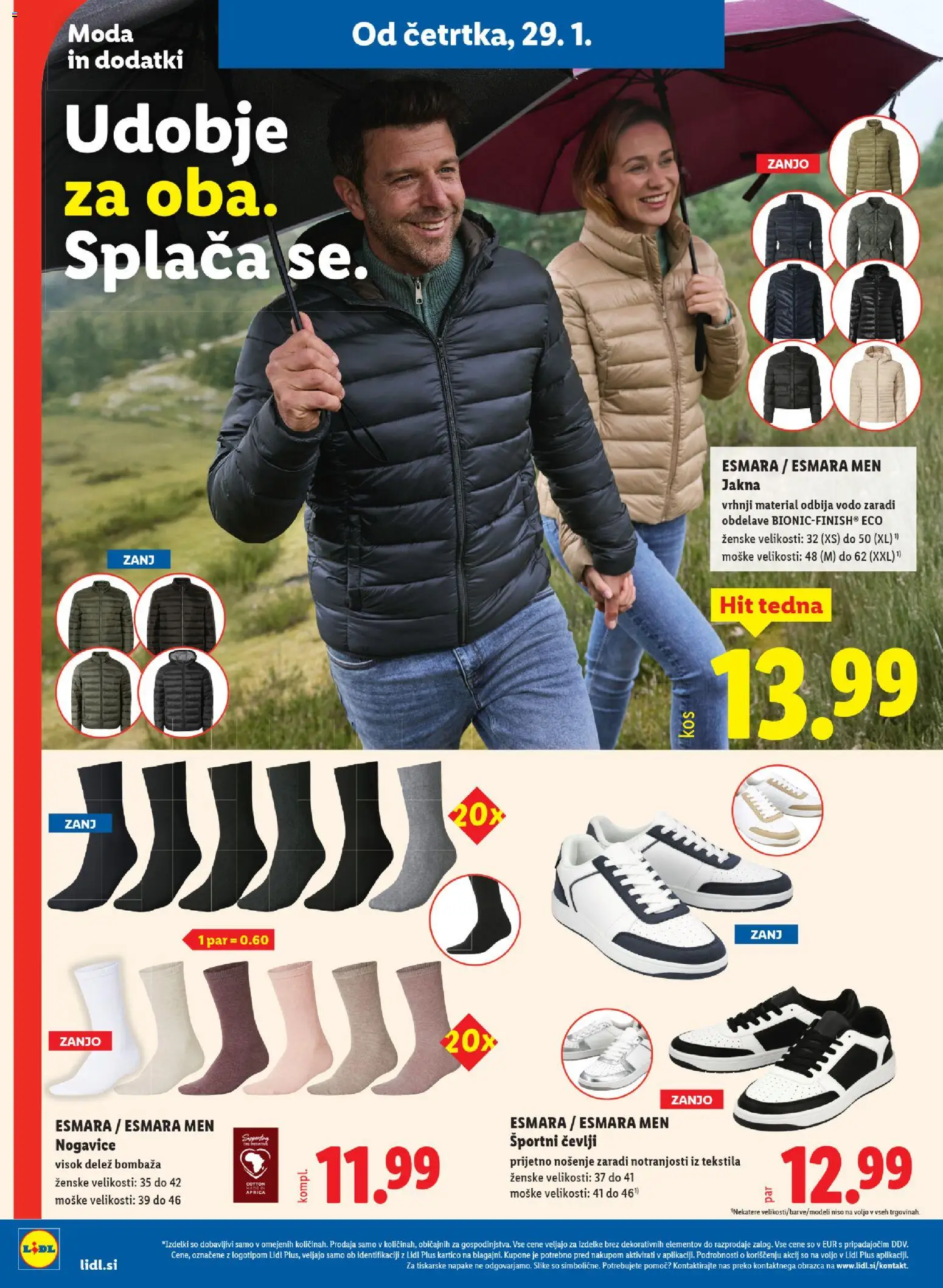 Novi Lidl katalog ponudbe – veljaven od 29.01.2026 | Stran: 18 | Izdelki: Jakna, Nogavice, Cevlji