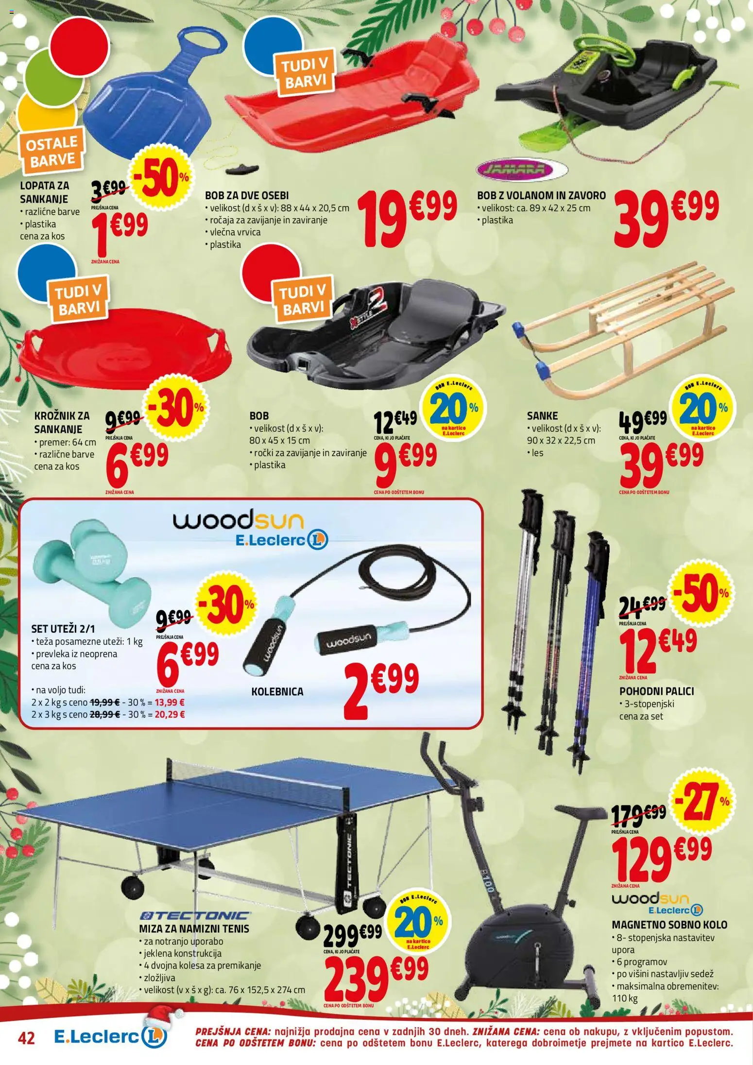 Novi E.leclerc katalog ponudbe – veljaven od 10.12.2025 | Stran: 42 | Izdelki: Teza, Miza, Kos