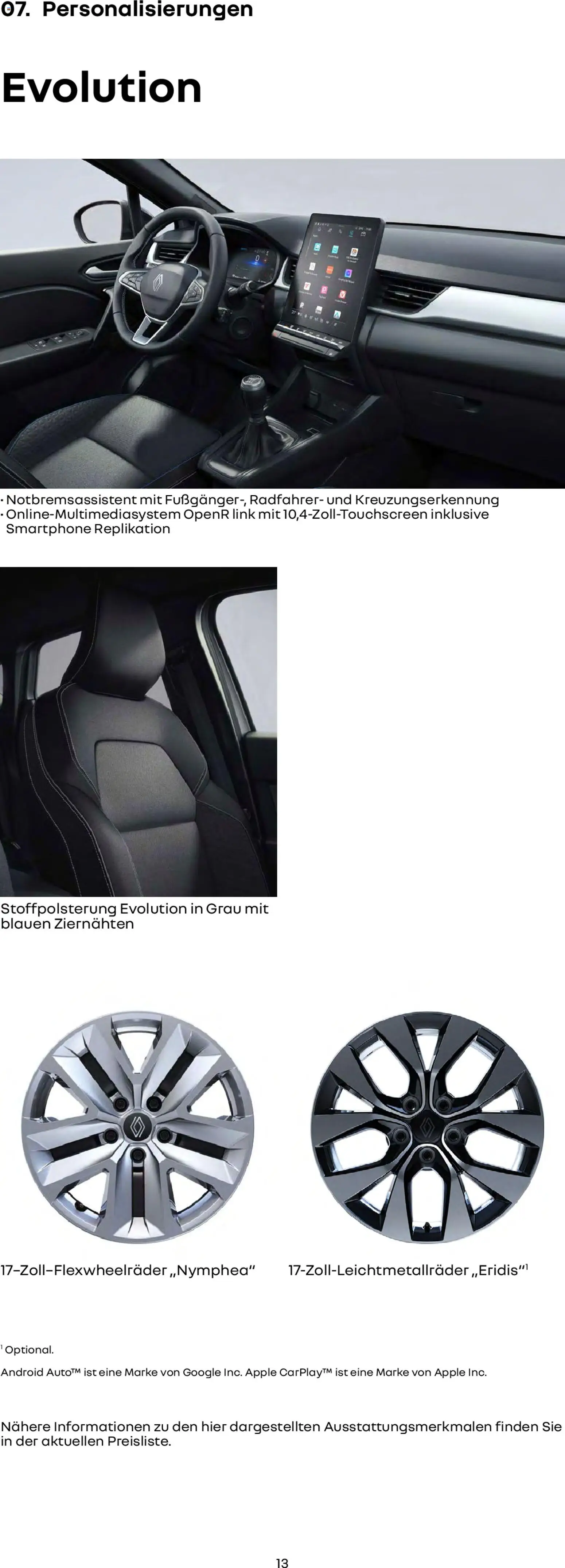 Renault Captur – gültig ab 01.10.2025 | Seite: 13 | Produkte: Apple, Smartphone