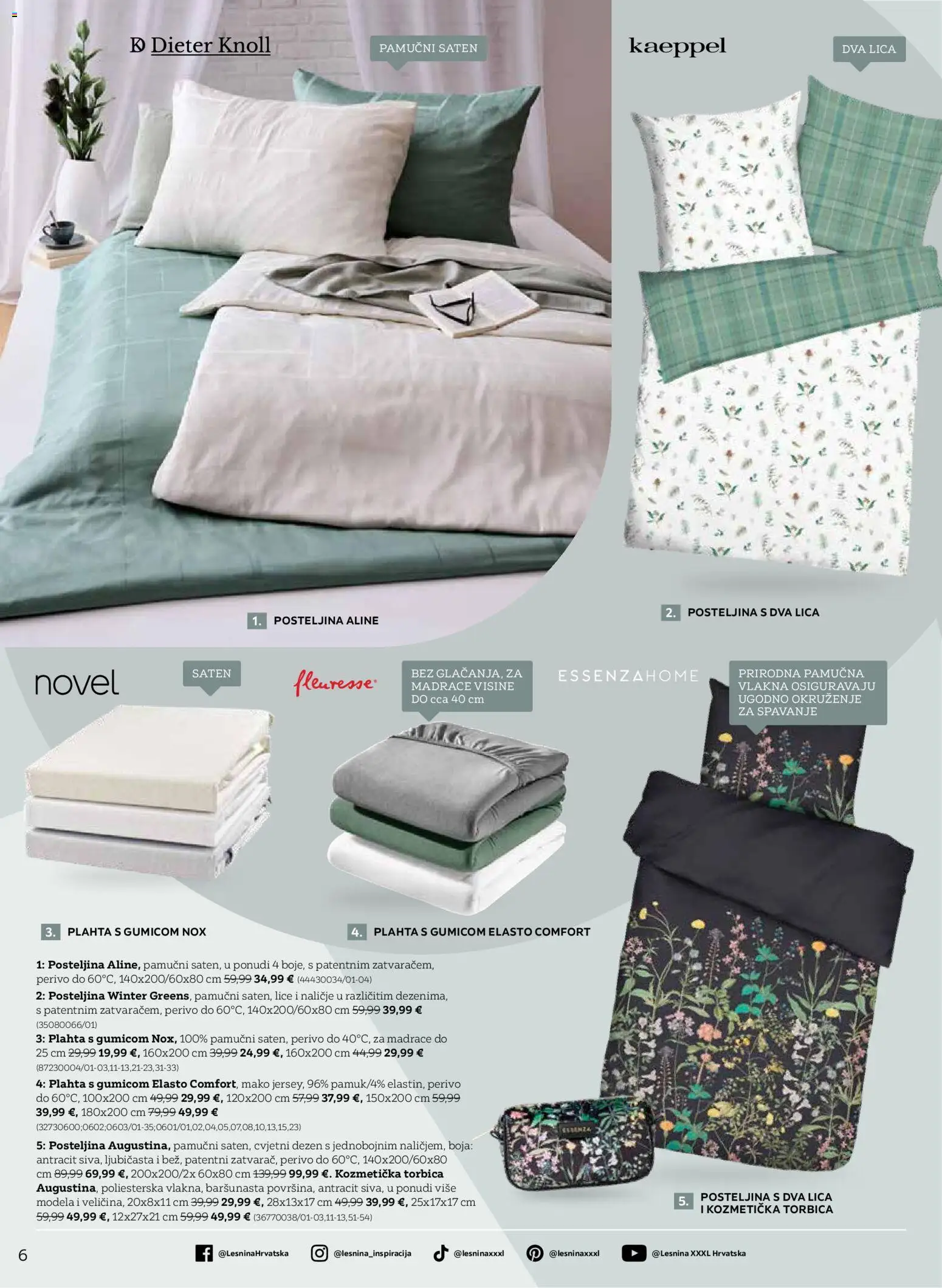 Lesnina katalog | vrijedi od 02.02.2026 | Stranica: 6 | Proizvodi: Plahta, Posteljina, Torbica