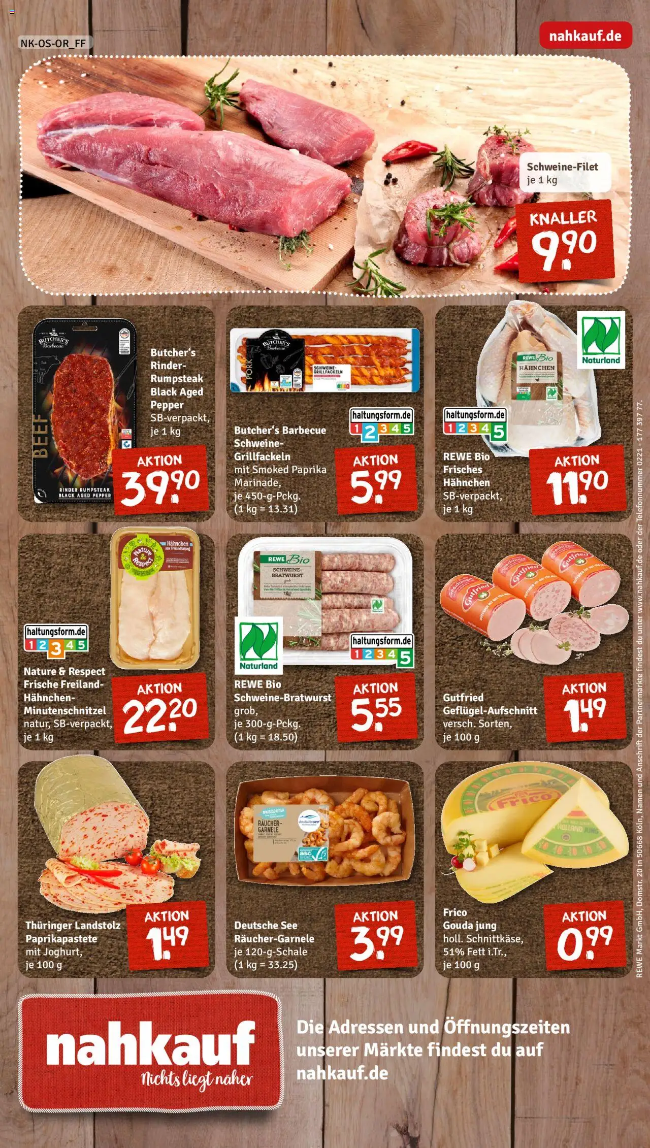 Nahkauf Prospekt – gültig ab 14.09.2025 | Seite: 8 | Produkte: Rumpsteak, Gouda, Bratwurst, Paprika