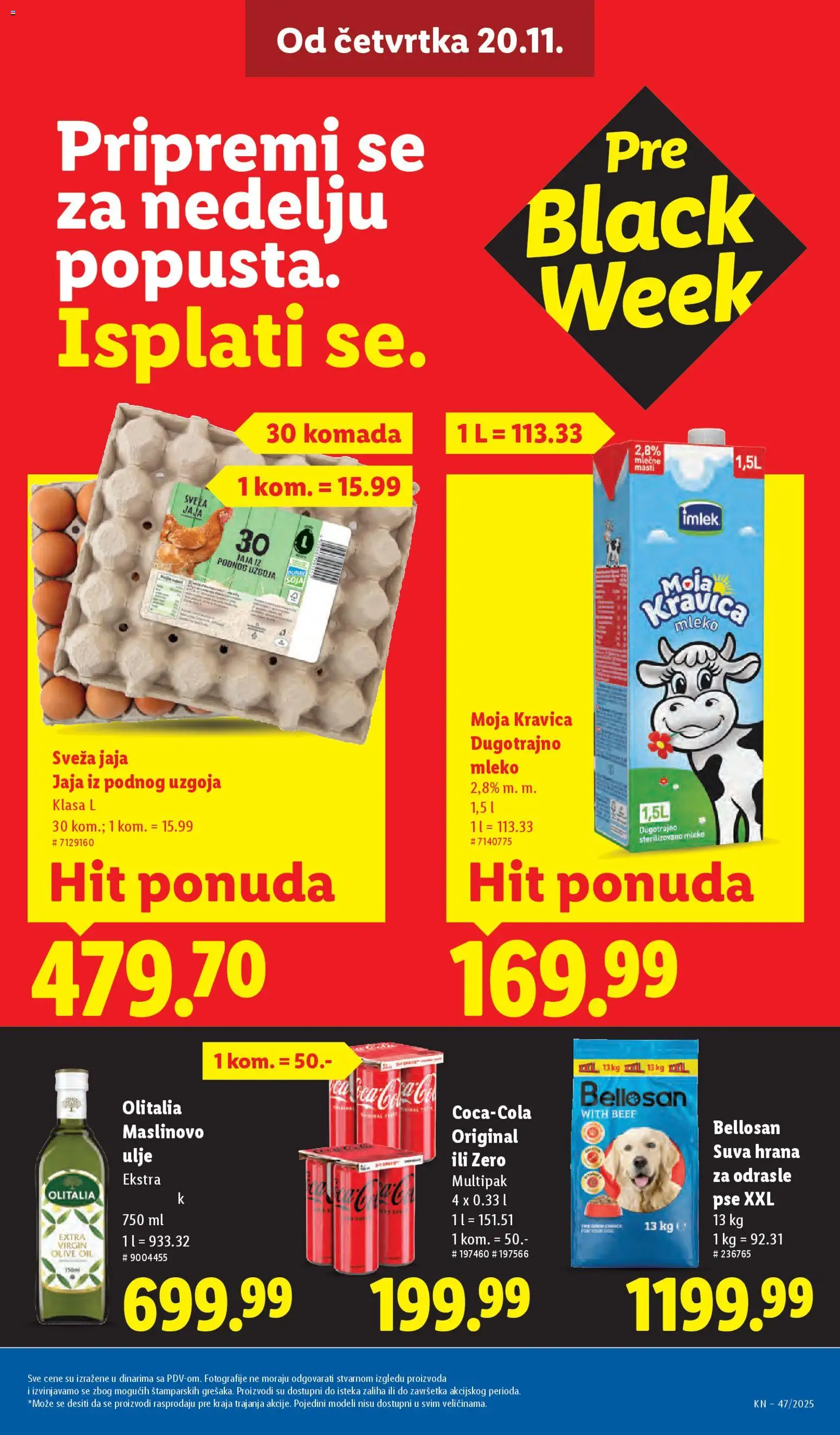Lidl katalog - važi od 20.11.2025 | Strana: 13 | Proizvode: Dugotrajno mleko, Mleko, Jaja, Maslinovo ulje