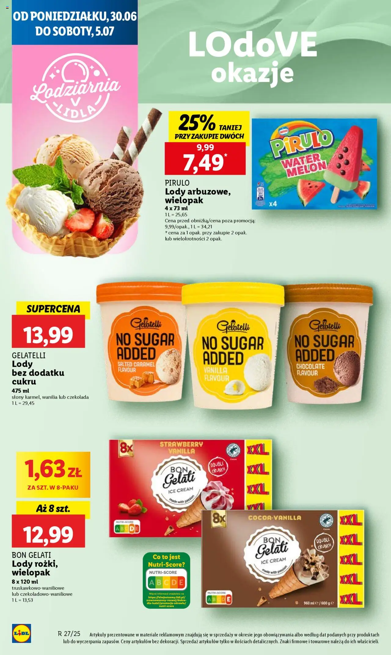 Lidl Gazetka od 30.06.2025 | Strona: 30 | Produkty: Melon, Czekolada, Lody