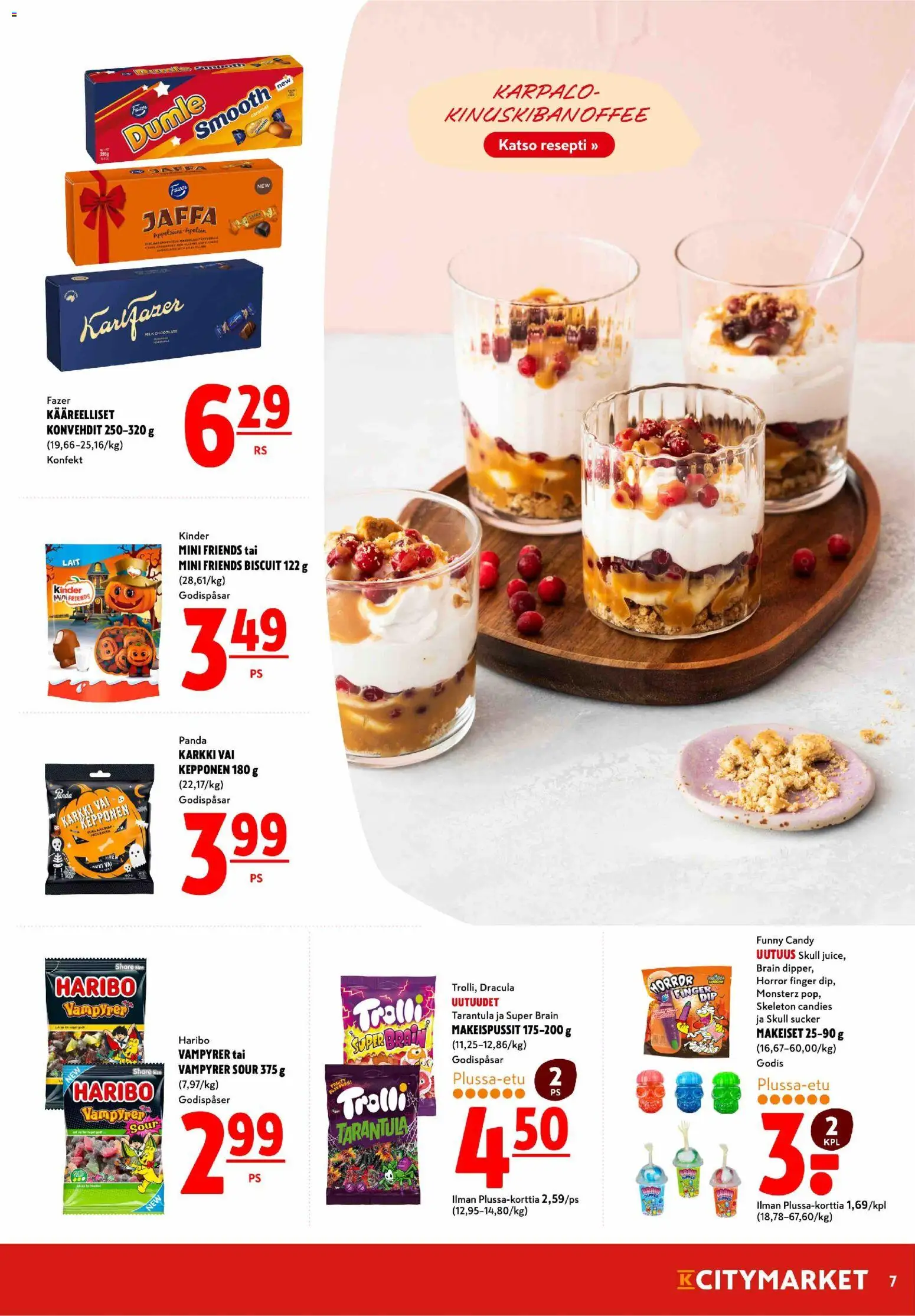K-Citymarket tarjoukset – voimassa 27.10.2025 alkaen | Sivu: 7 | Tuotteet: Makeispussit