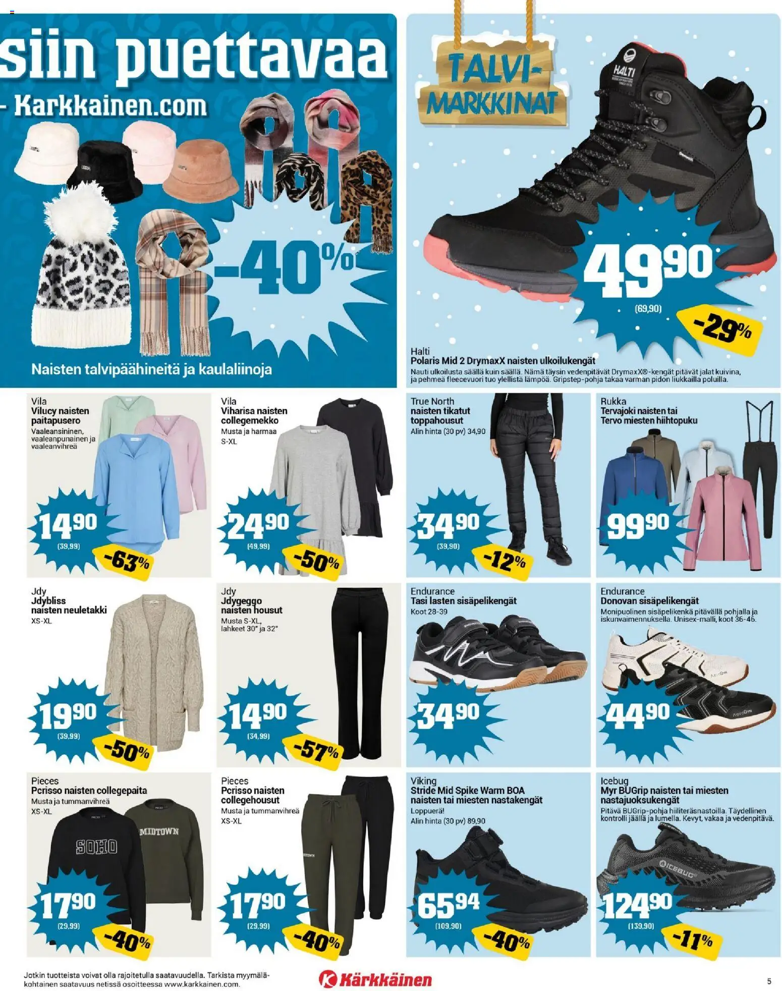 Kärkkäinen tarjoukset – voimassa 21.01.2026 alkaen | Sivu: 5 | Tuotteet: Neuletakki, Housut