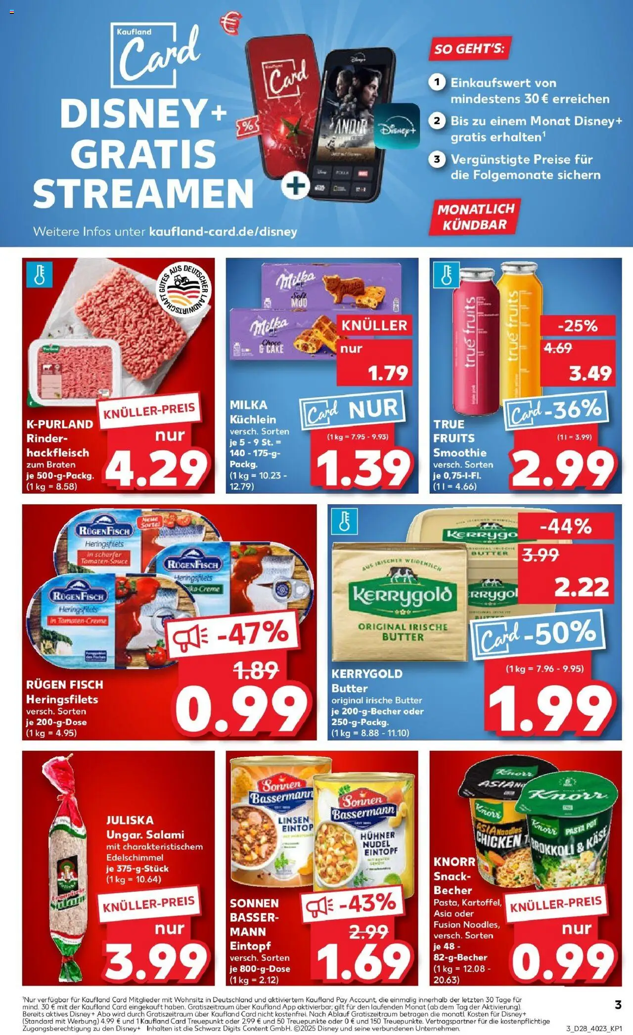 Kaufland prospekt Staßfurt	 - gültig ab dem 09.07.2025 | Seite: 3 | Produkte: Butter, Tomaten, Milka, Brokkoli