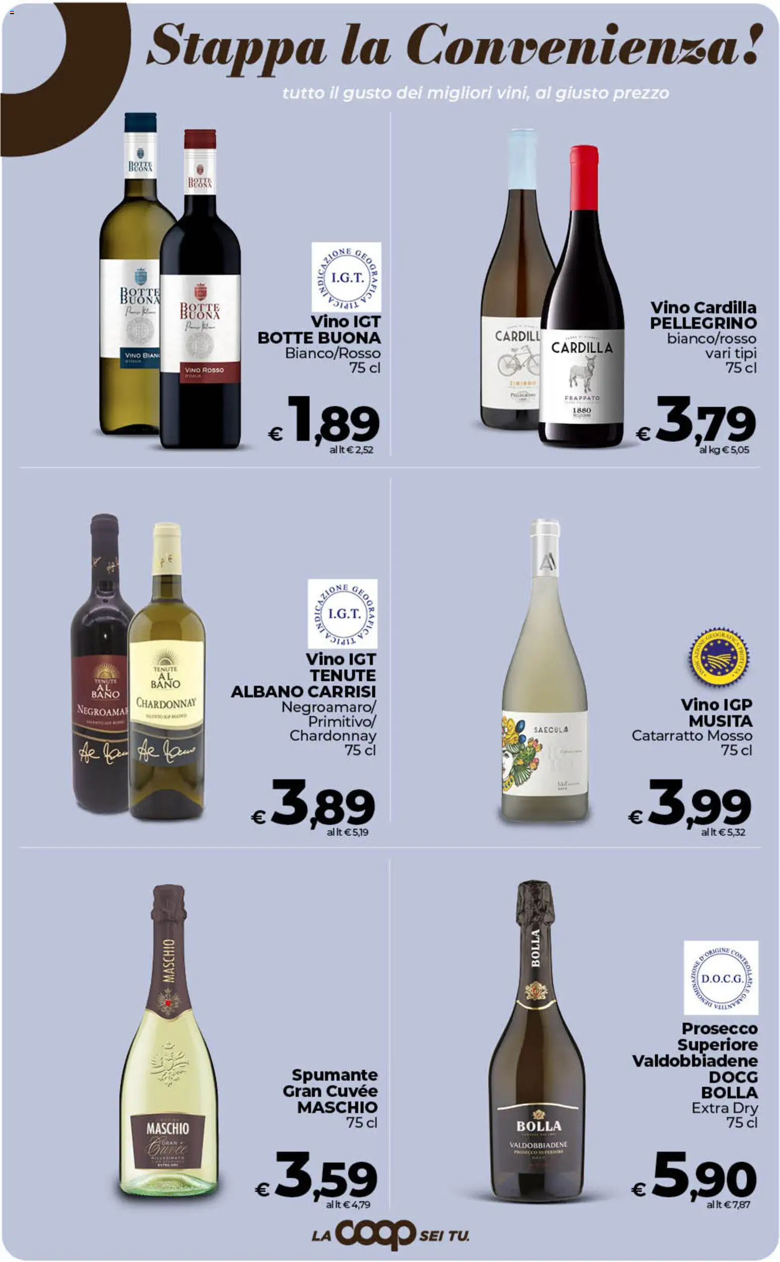 Volantino COOP del 07.04.2026 | Pagina: 36 | Prodotti: Prosecco, Vino, Spumante, Vino rosso