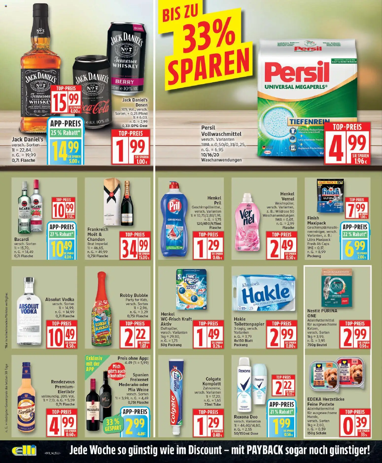 Elli Markt Prospekt Schloß Holte – gültig ab 23.03.2026 | Seite: 14 | Produkte: Bacardi, Freixenet, Vodka, Pril
