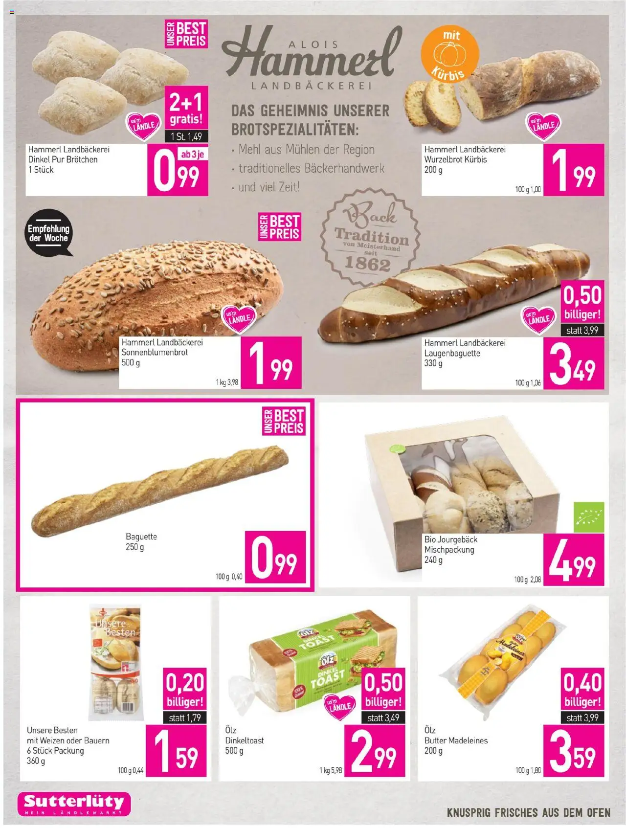 Sutterlüty Flugblatt gültig ab 09.10.2025 | Seite: 2 | Produkte: Kürbis, Jääkaappipakastin, Ofen, Butter