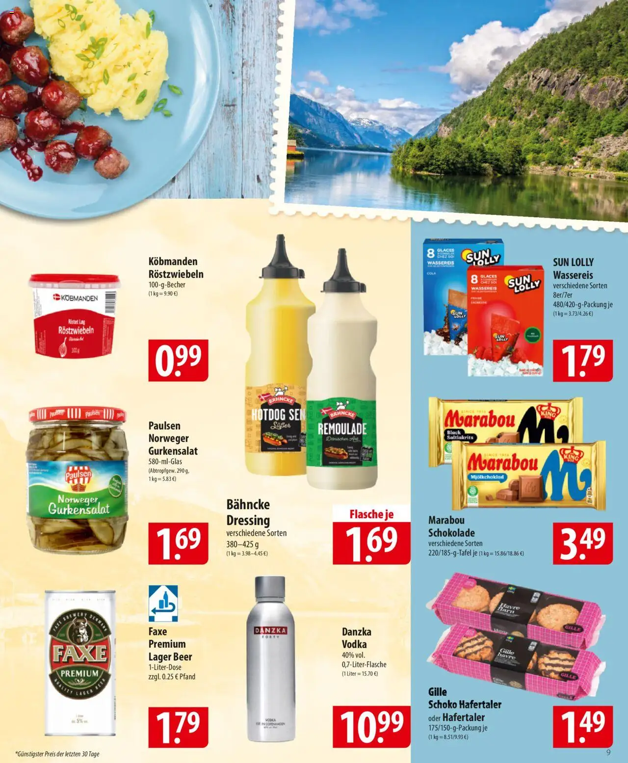 Famila Prospekt 	 - gültig ab dem 23.06.2025 | Seite: 9 | Produkte: Cola, Schokolade, Dressing, Vodka