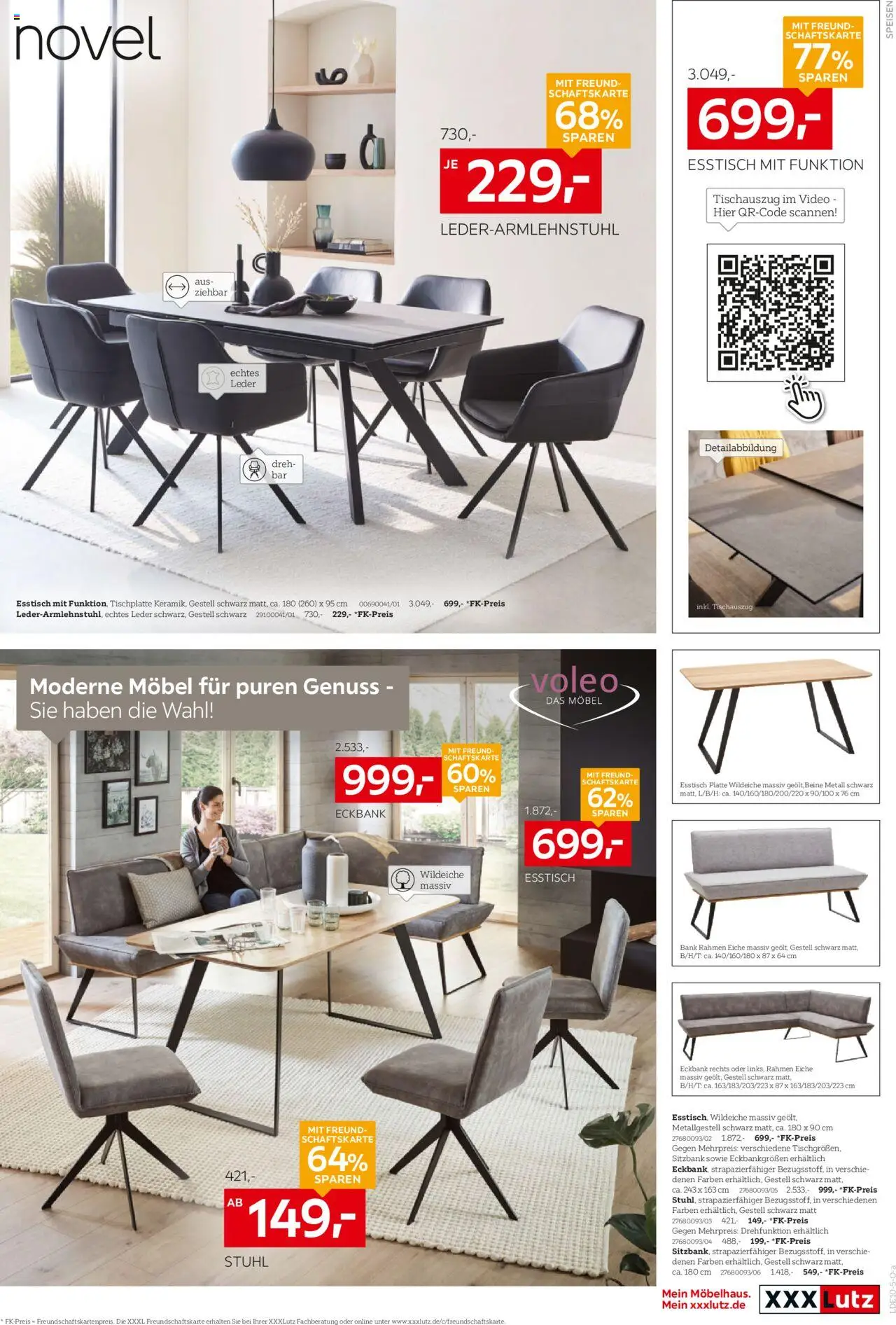 XXXL Lutz Prospekt 	 – gültig ab 29.09.2025 | Seite: 11 | Produkte: Esstisch, Eckbank, Sitzbank, Stuhl