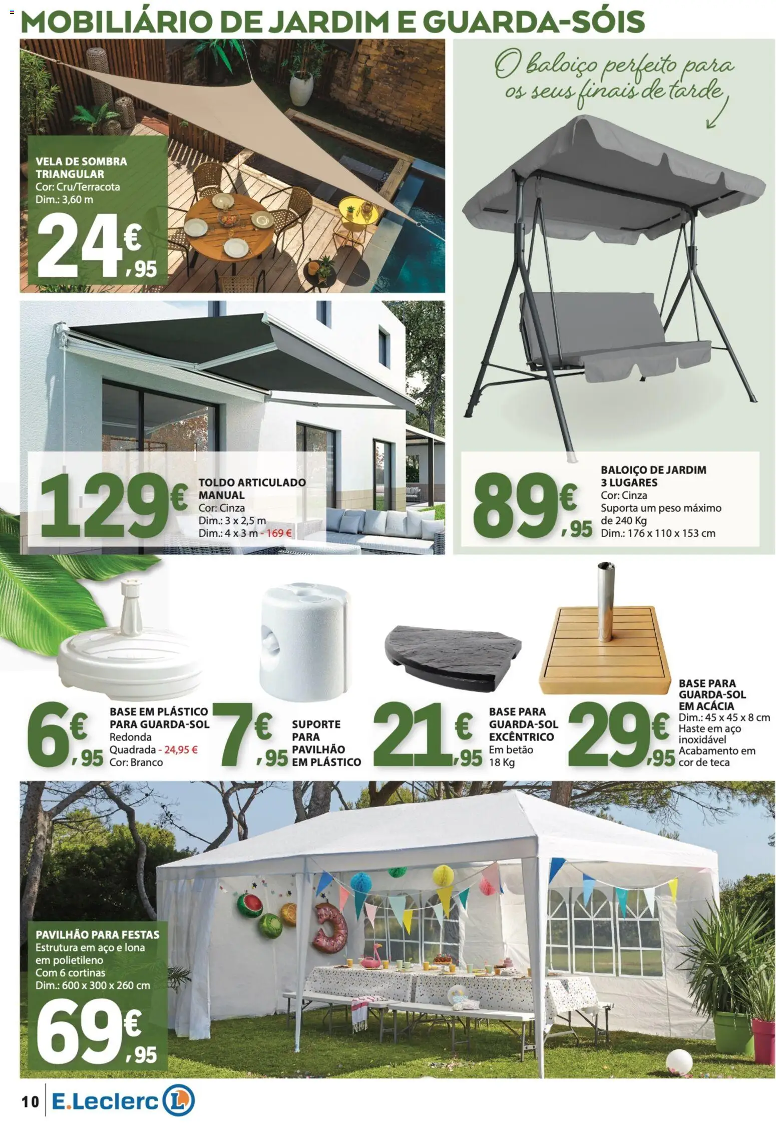 E.Leclerc Especial Ar Livre │ válido de 28.04.2026 | Página: 10 | Produtos: Baloiço, Base