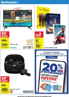 Carrefour - Prévisualisation de Carrefour catalogue semaine 2 valide à partir de 06.01.2026 | Page: 69 | Produits: Audio, Écouteurs, Microphone, Smart TV