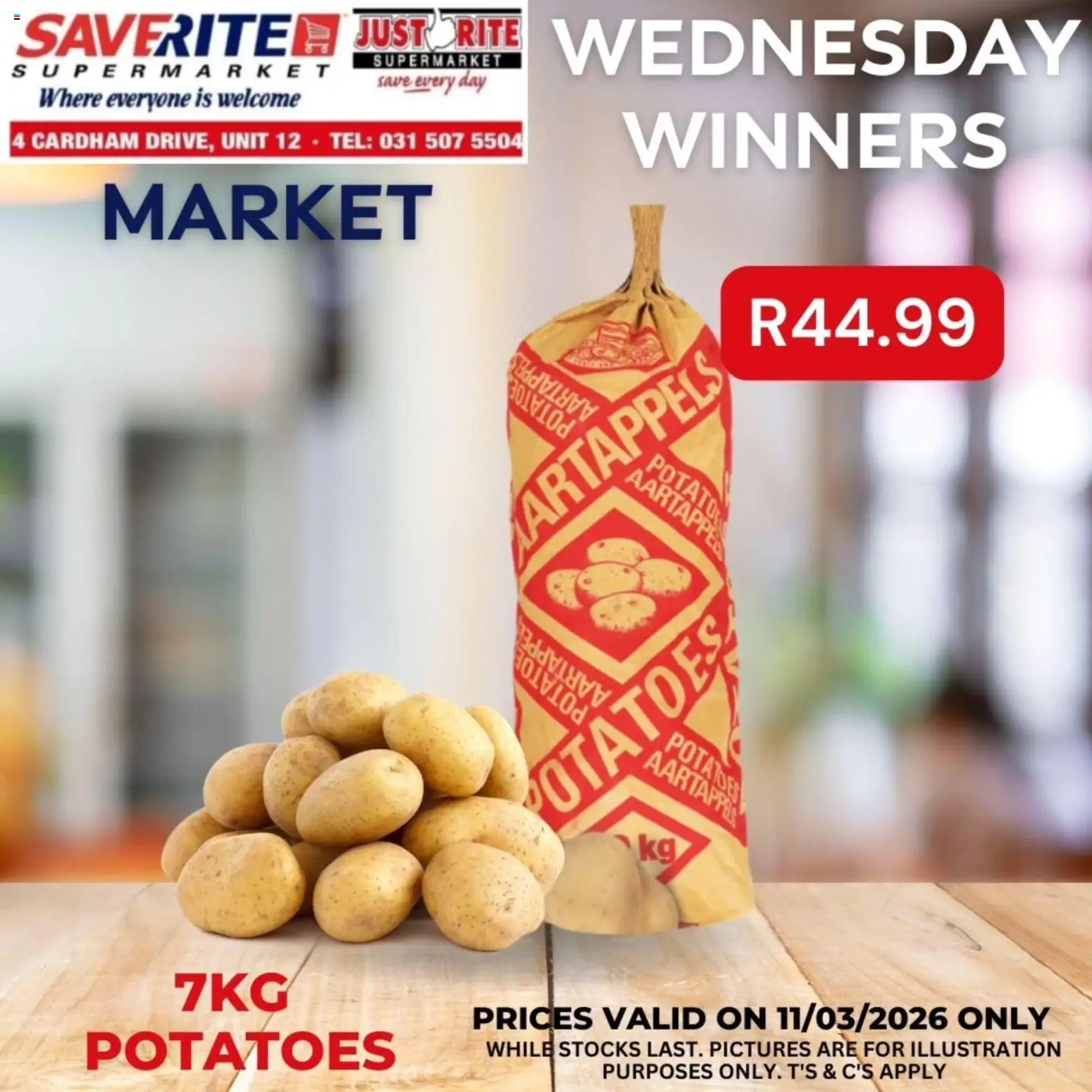 New Saverite catalogue – valid from 11.03.2026 | Page: 1 | Products: Potatoes