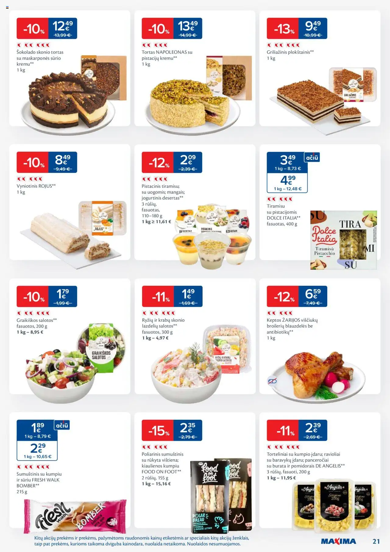 MAXIMA akcijos nuo 07.10.2025 | Puslapis: 21 | Prekių: Salotos, Kiaulienos, Sumuštinis, Viščiukų