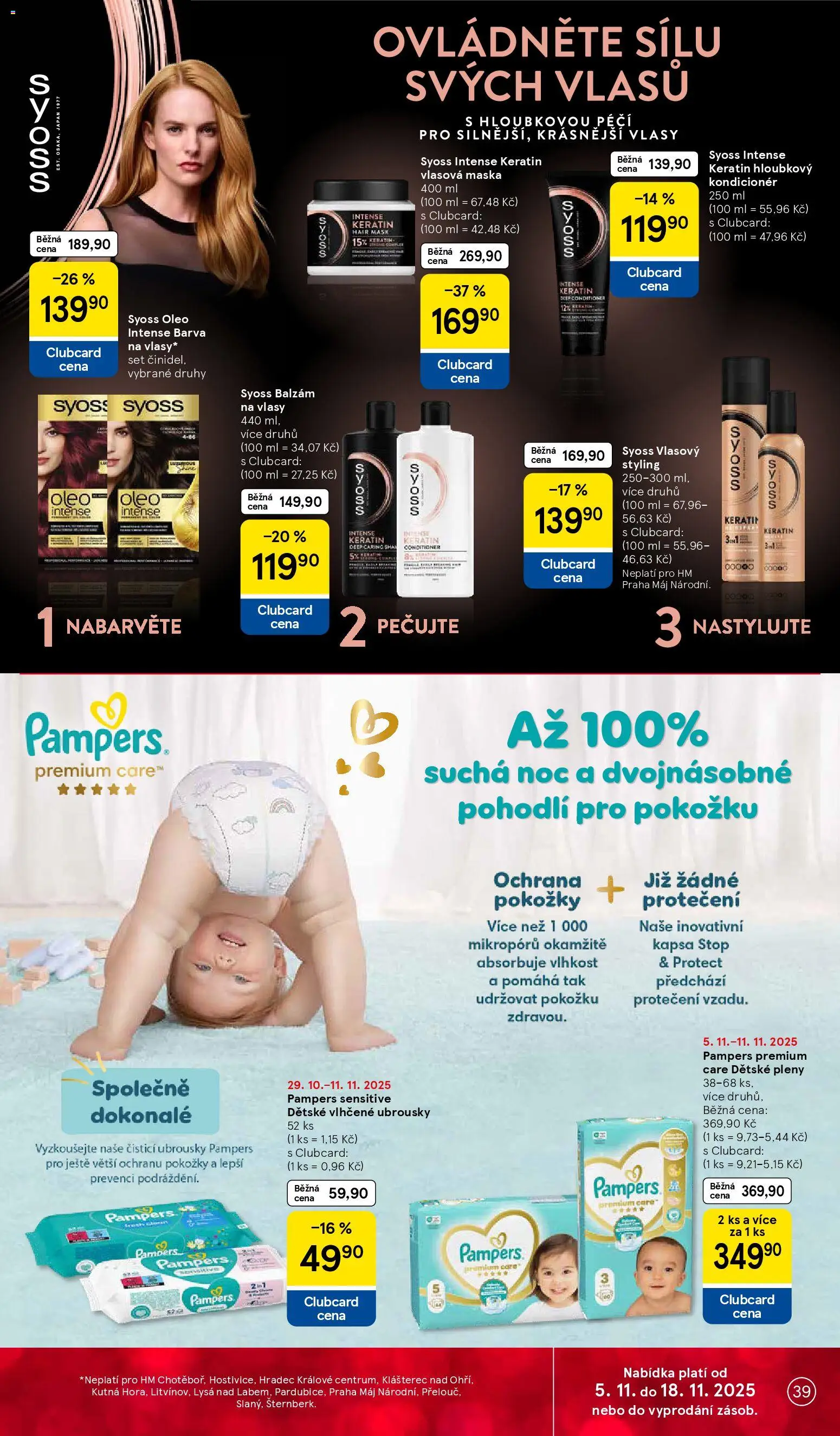 Tesco Black Friday od 05.11.2025 | Strana: 39 | Produkty: Pampers, Pampers Premium Care, Dětské pleny, Maska