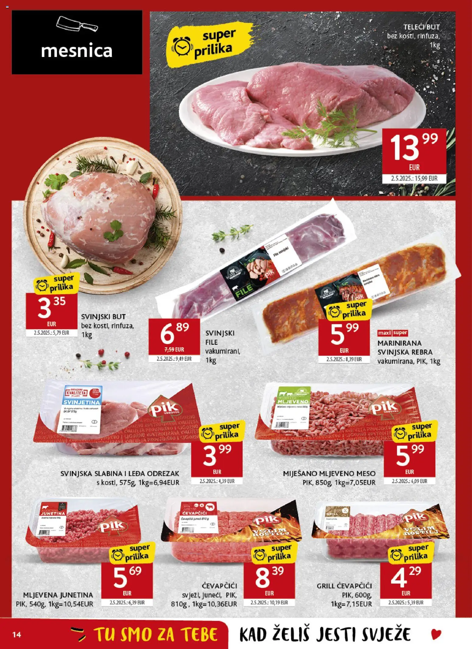 Konzum HR akciós ujság - amely érvényes a következő dátumtól: 14.01.2026 | Oldal: 14 | Termékek: Grill