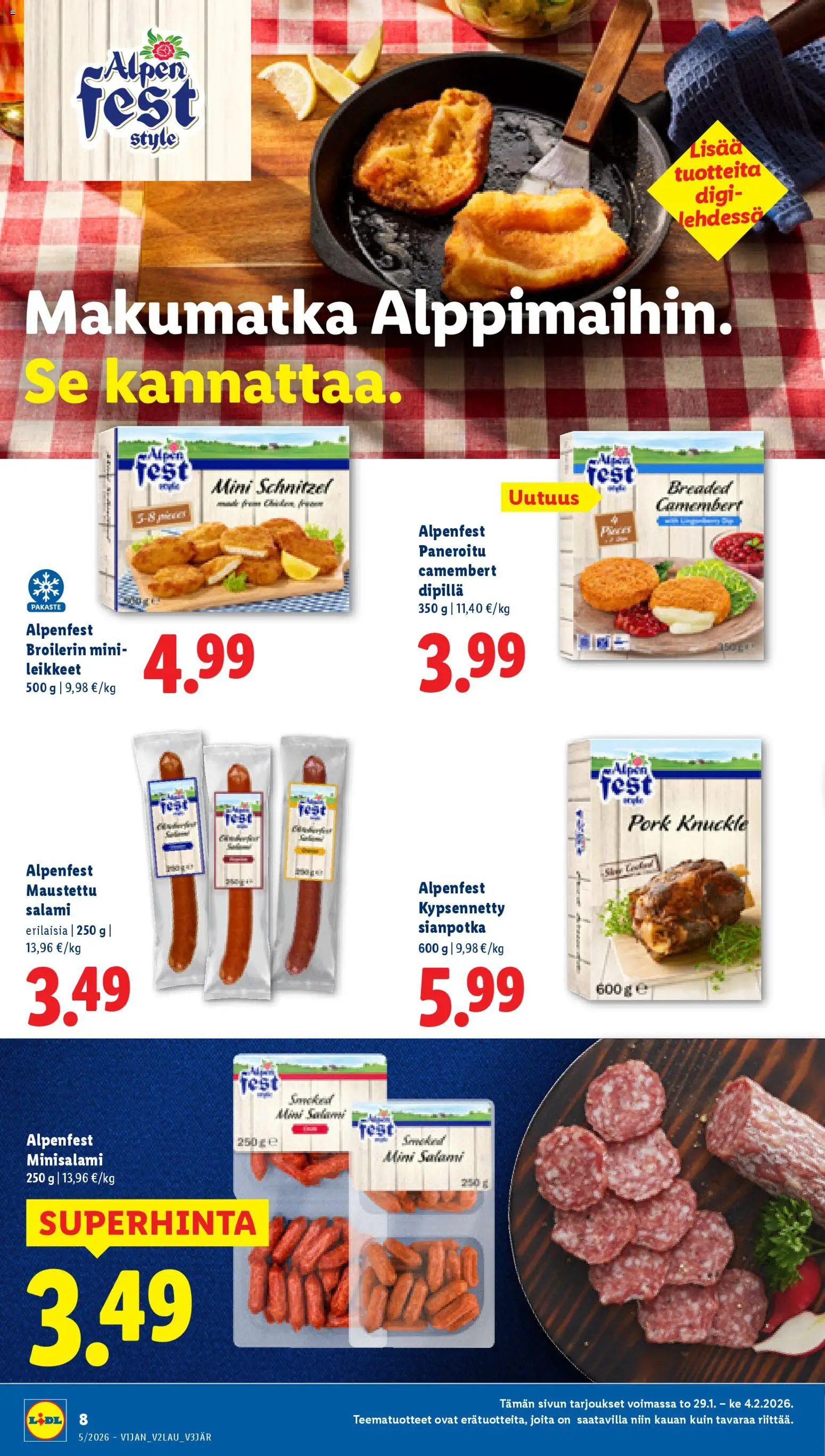 Lidl tarjoukset - Helsinki – voimassa 29.01.2026 alkaen | Sivu: 8 | Tuotteet: Salami