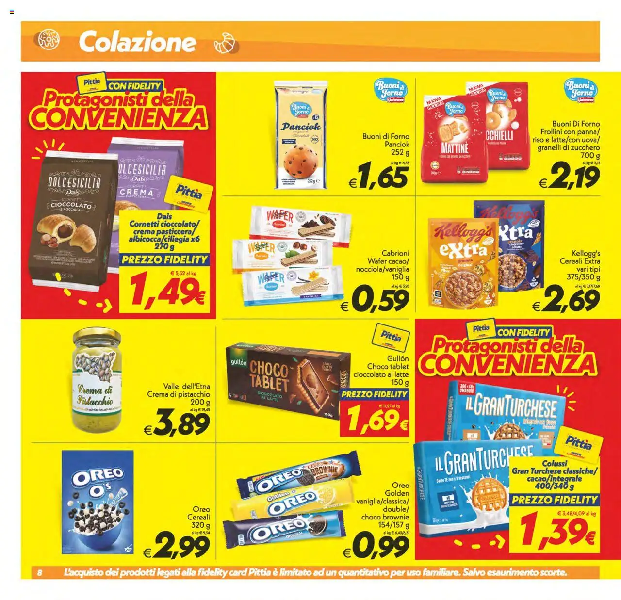 Volantino SuperConveniente del 22.08.2025 | Pagina: 8 | Prodotti: Cioccolato, Cereali, Latte, Frollini