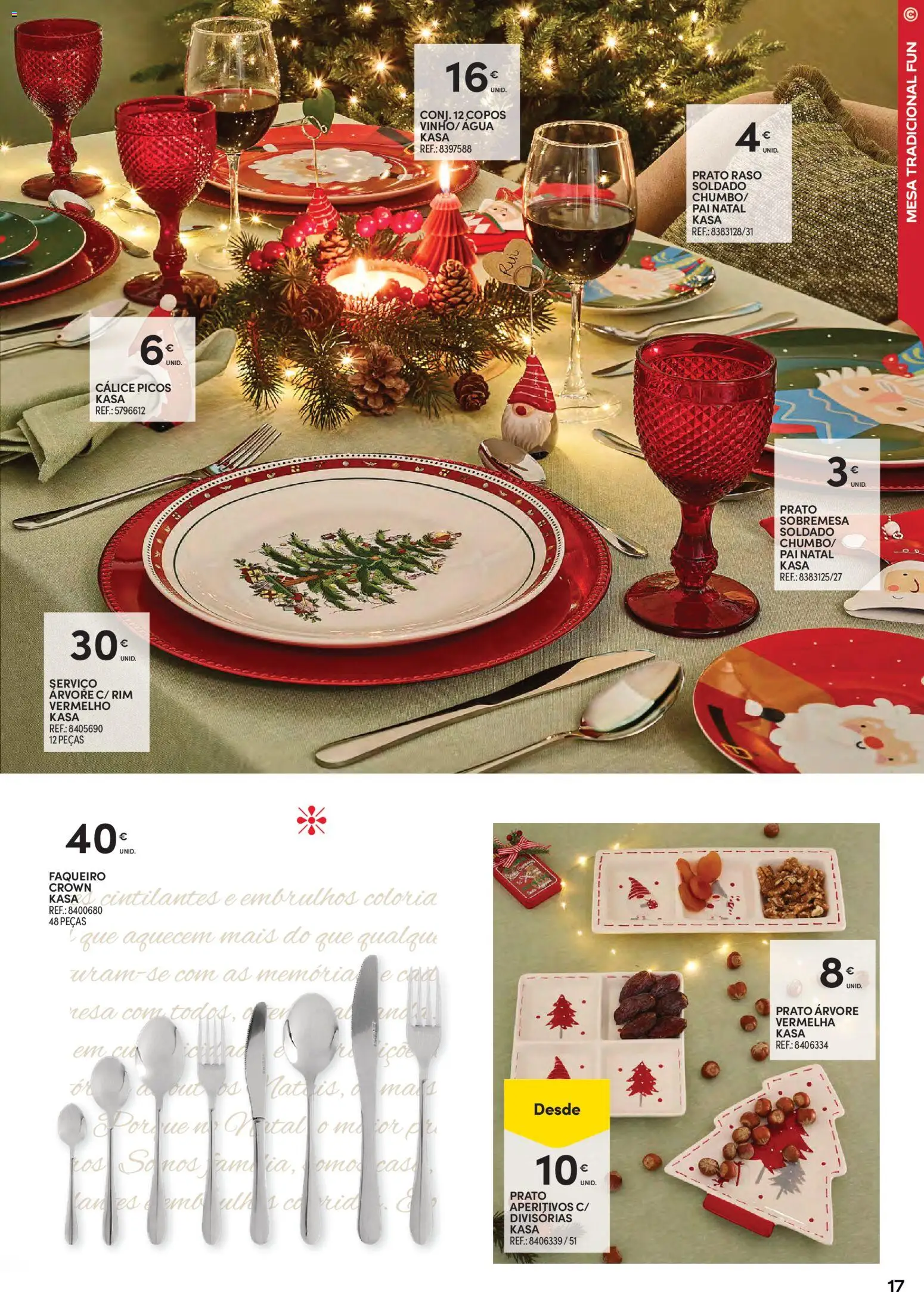 Continente - Natal │ válido de 11.11.2025 | Página: 17 | Produtos: Agua, Copos, Mesa