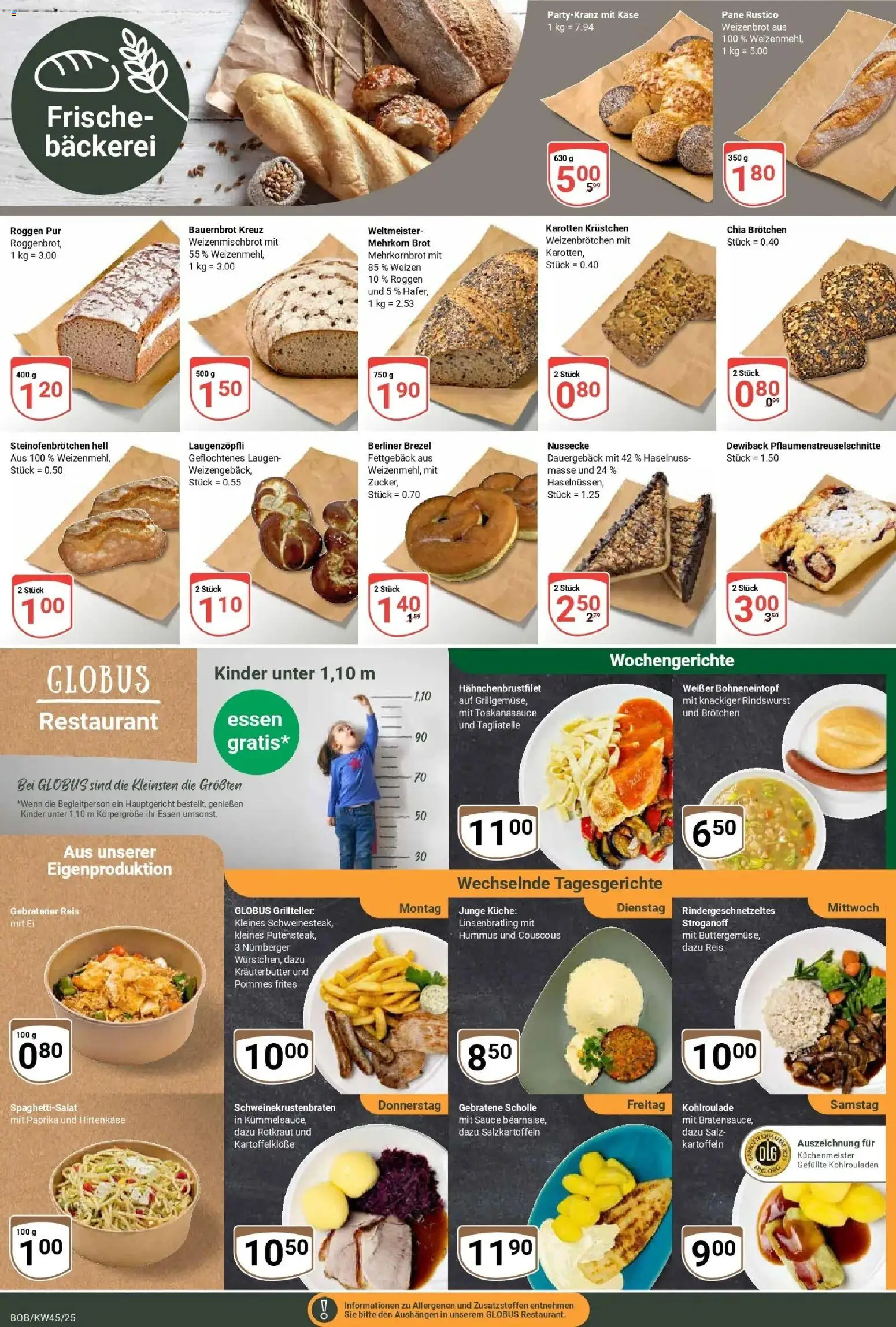 Globus prospekt Bobenheim-Roxheim	 – gültig ab 02.11.2025 | Seite: 7 | Produkte: Pommes, Kräuterbutter, Kartoffeln, Brot