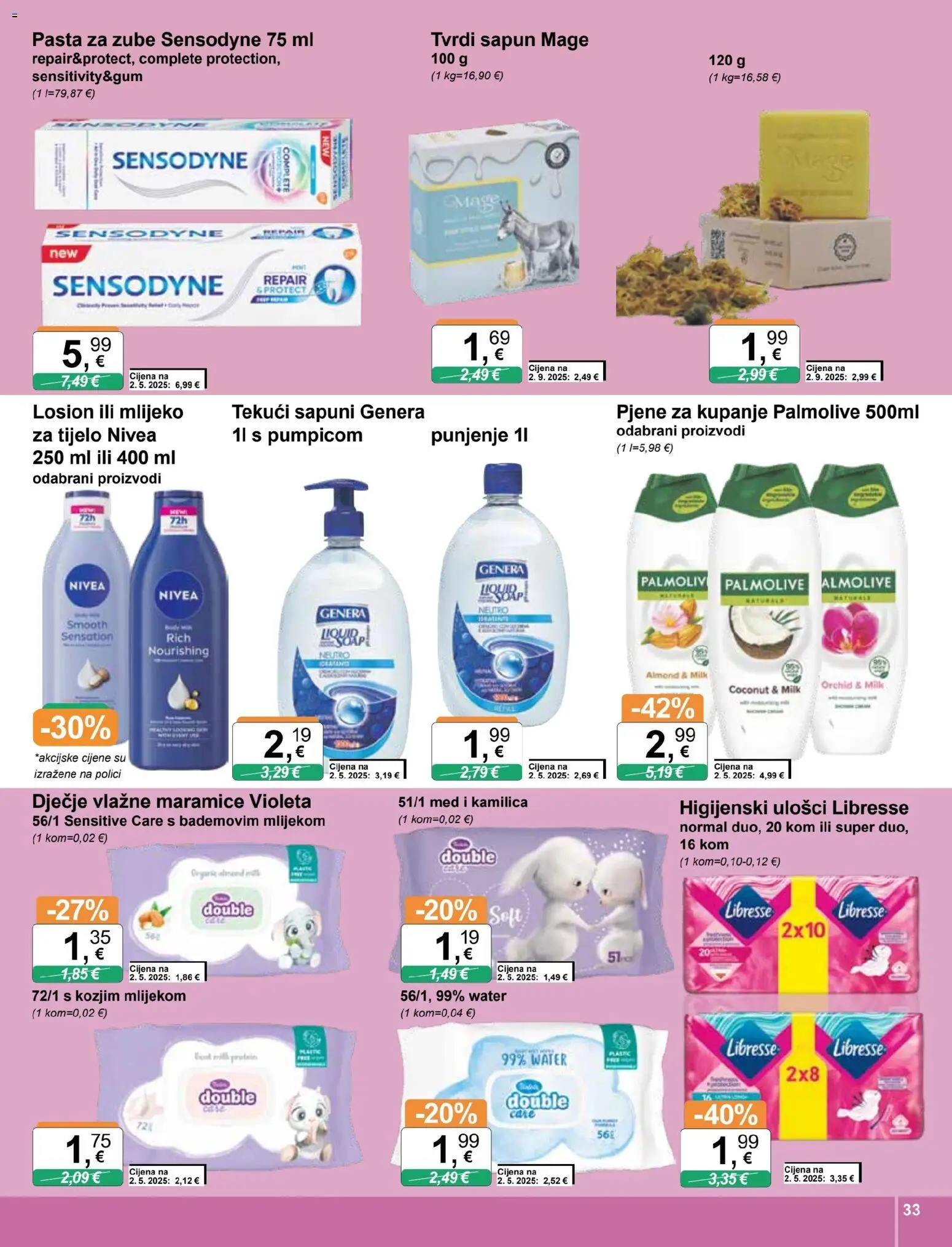 KTC katalog | vrijedi od 05.11.2025 | Stranica: 33 | Proizvodi: Mlijeko, Sapun, Pasta, Violeta