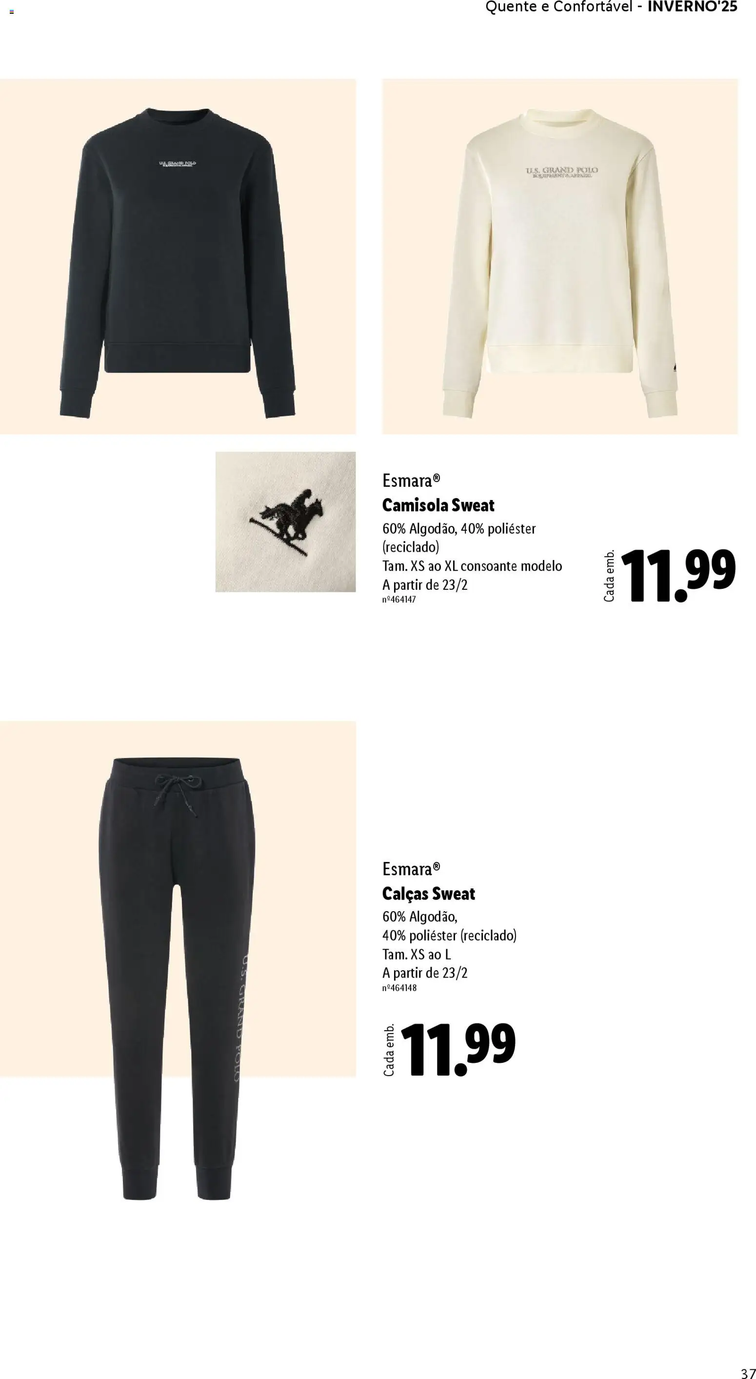 Lidl folheto │ válido de 01.12.2025 | Página: 37 | Produtos: Sweatshirt, Calças, Camisola