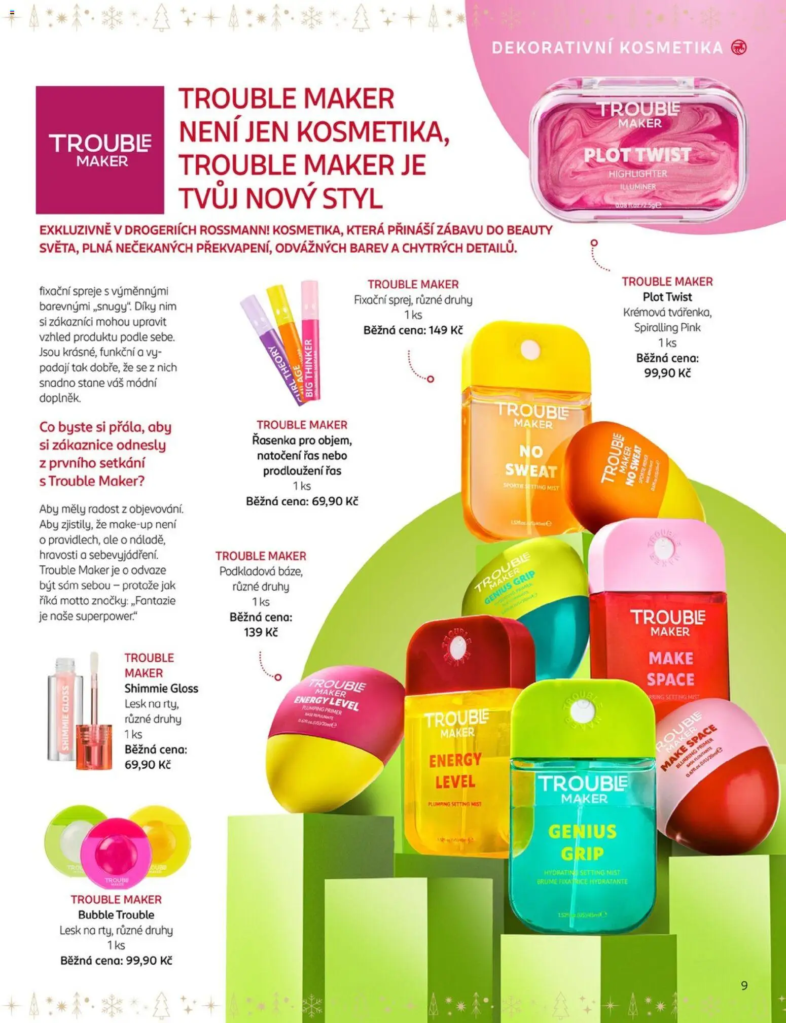 Rossmann magazín od 19.11.2025 | Strana: 9 | Produkty: Makeup, Řasenka