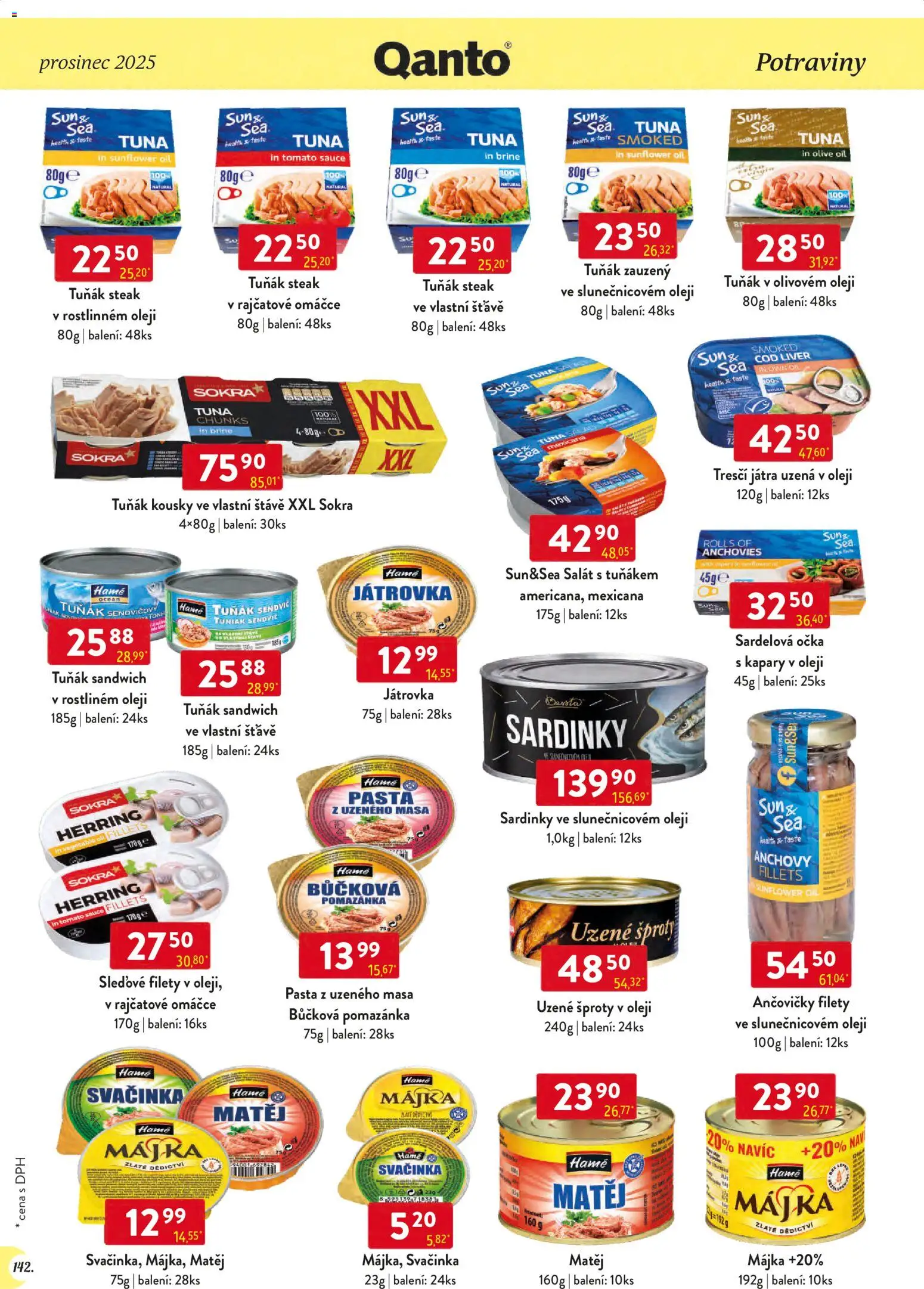 Astur & Qanto leták - Velkoobchod 12/2025 od 01.12.2025 | Strana: 142 | Produkty: Tuňák, Salát, Steak, Pomazánka
