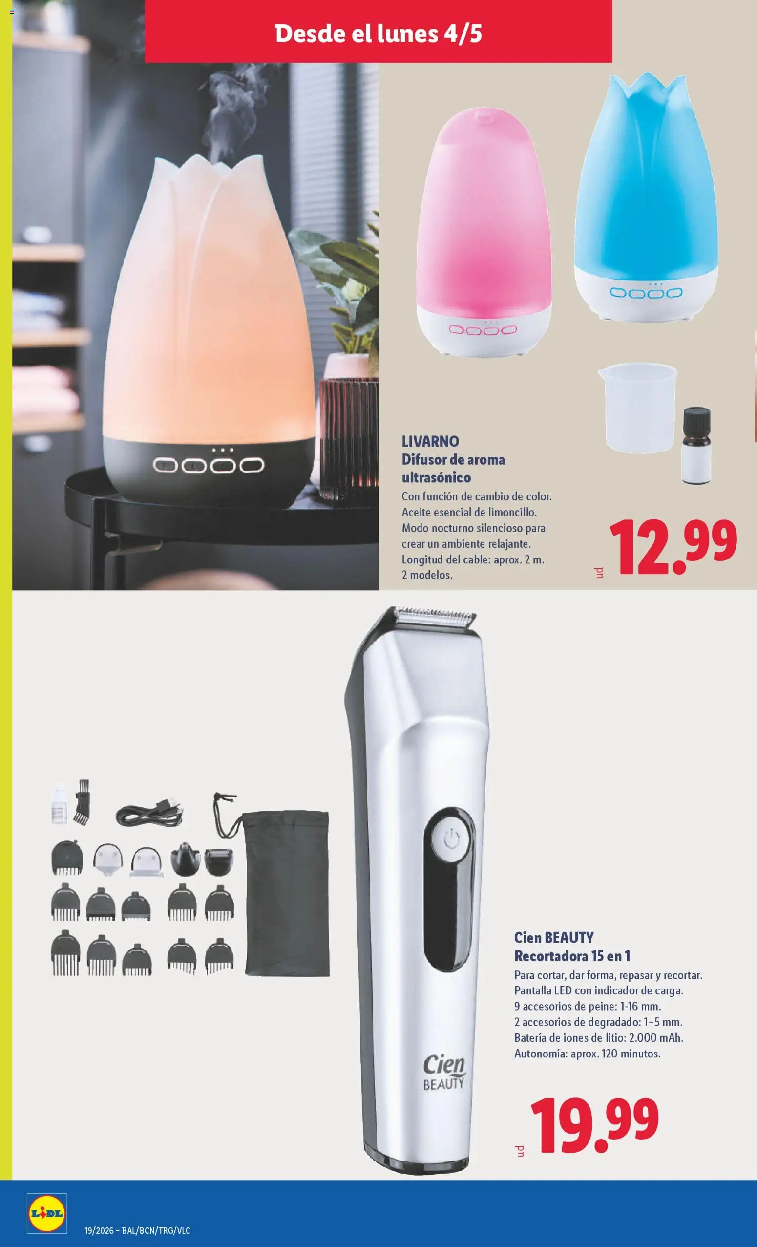 Lidl folleto de bazar │ válido desde el 04.05.2026 | Página: 14 | Productos: Aceite, Cable, Batería