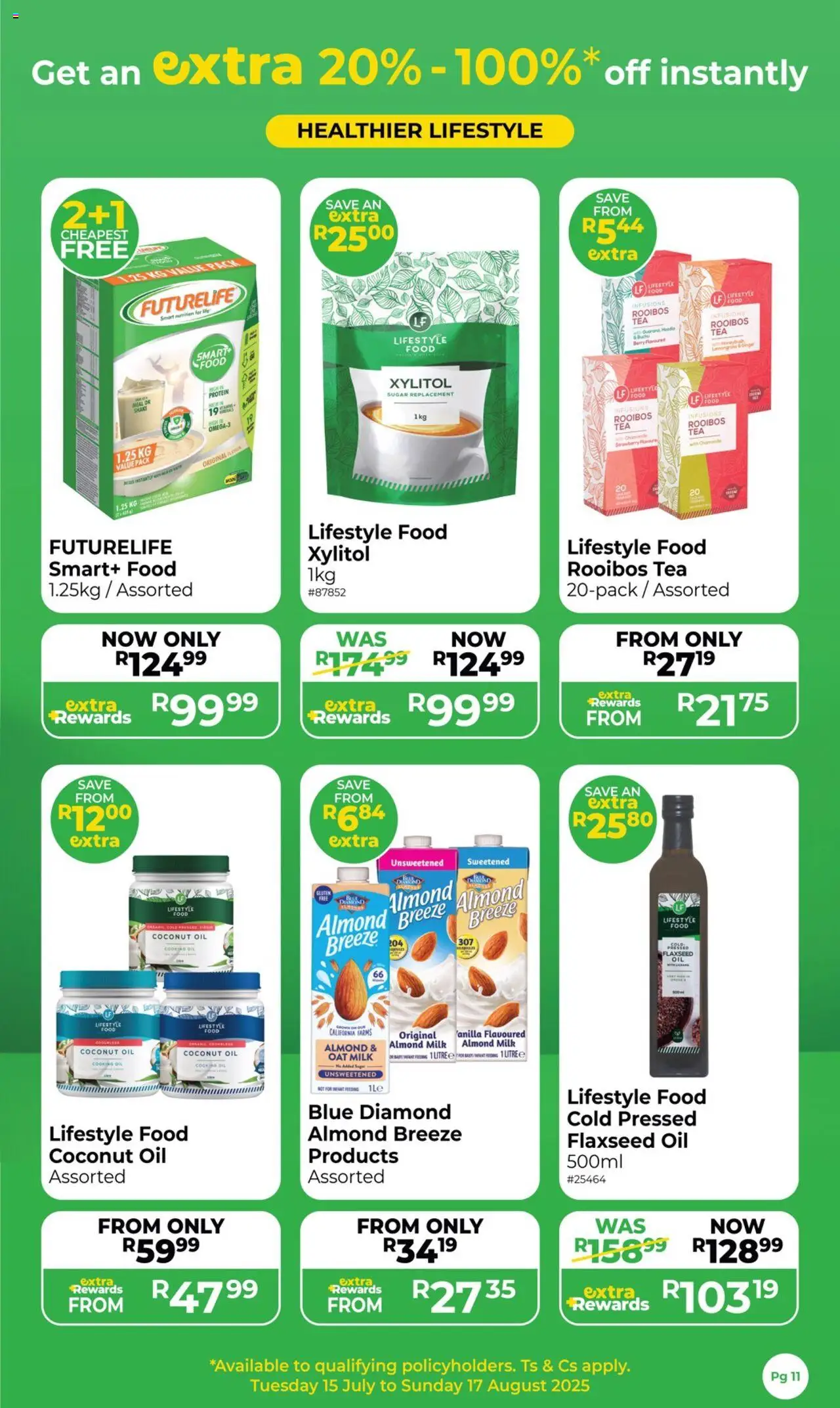 New Dis-Chem catalogue – valid from 15.07.2025 | Page: 11 | Products: Milk, Oil, Tea, Sugar