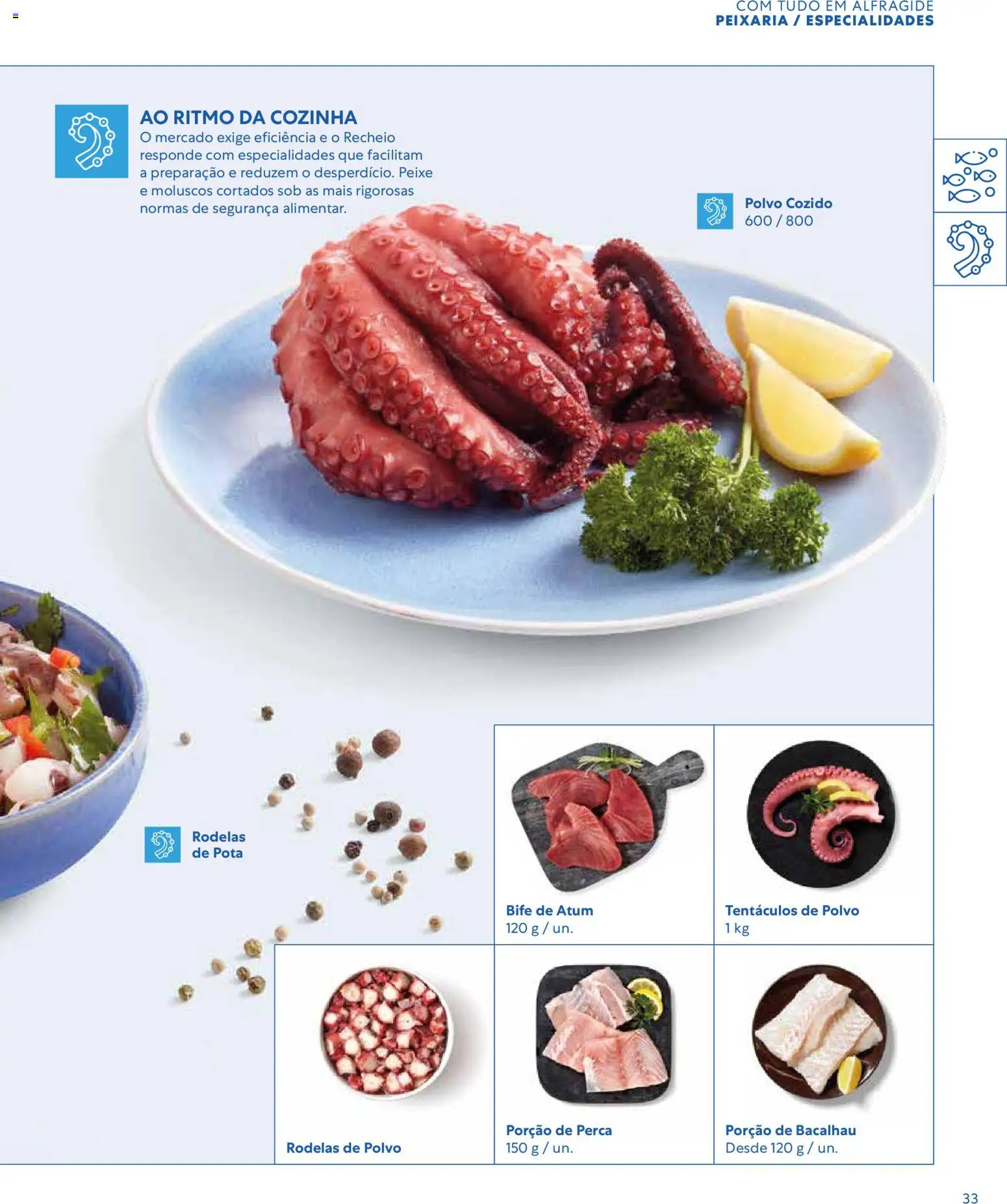 Recheio - Catálogo de Alfragide │ válido de 16.03.2026 | Página: 33 | Produtos: Atum, Bacalhau, Polvo, Peixe