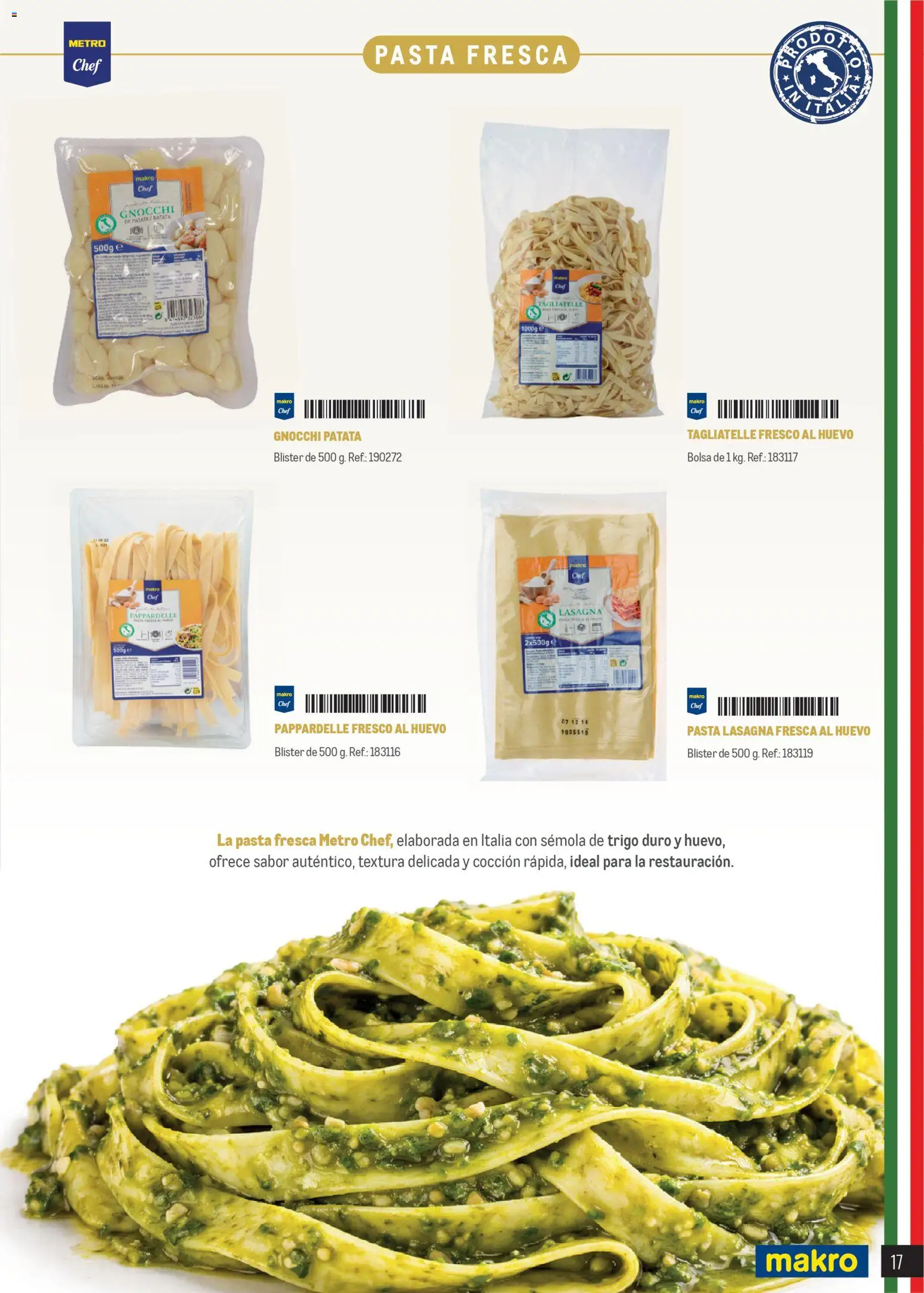 Makro Restaurantes italianos Península │ válido desde el 27.03.2026 | Página: 17 | Productos: Pasta, Bolsa, Δαχτυλίδι φωτός