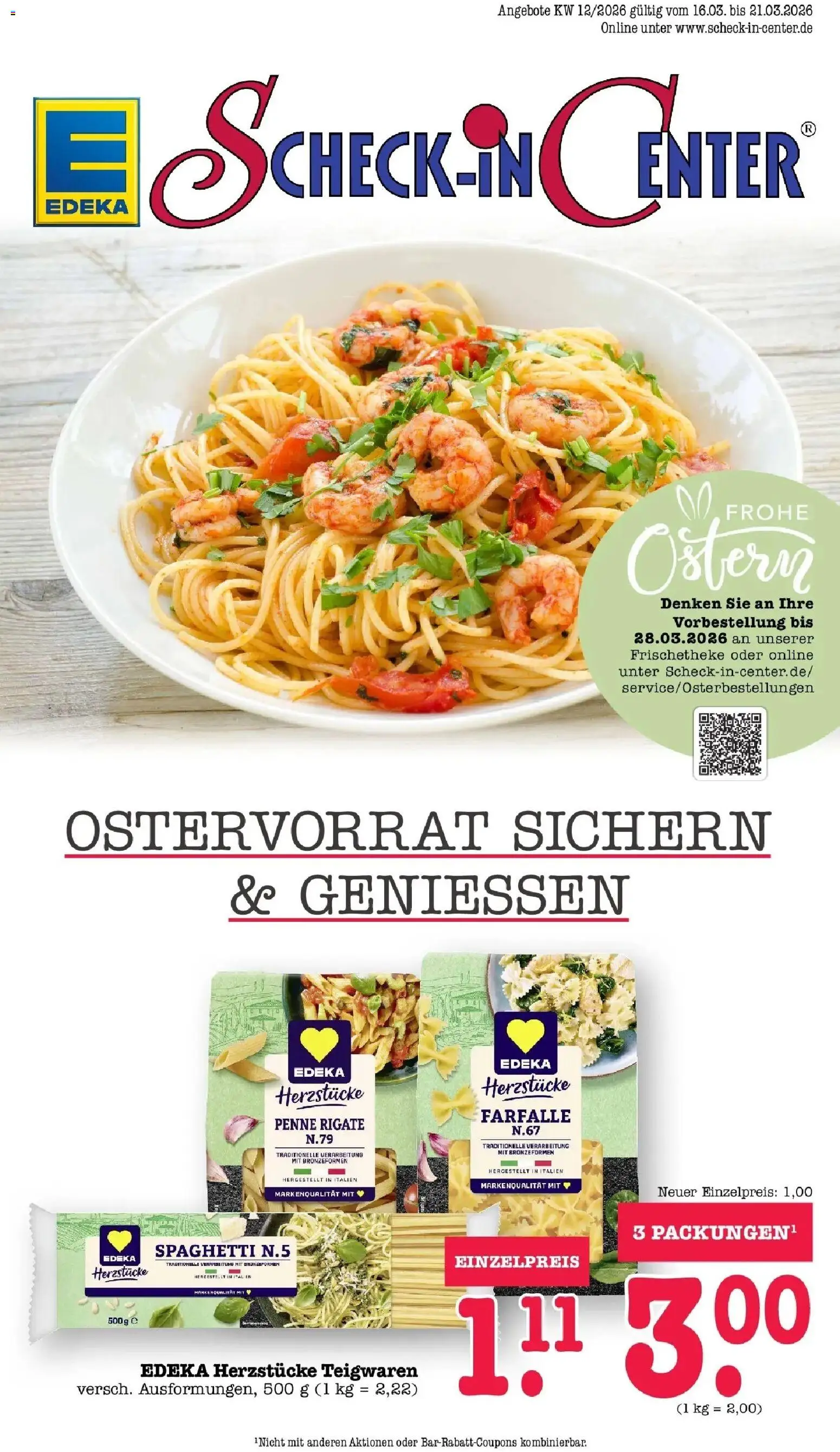 Edeka prospekt Offenbach	 – gültig ab 16.03.2026 | Seite: 1 | Produkte: Pasta