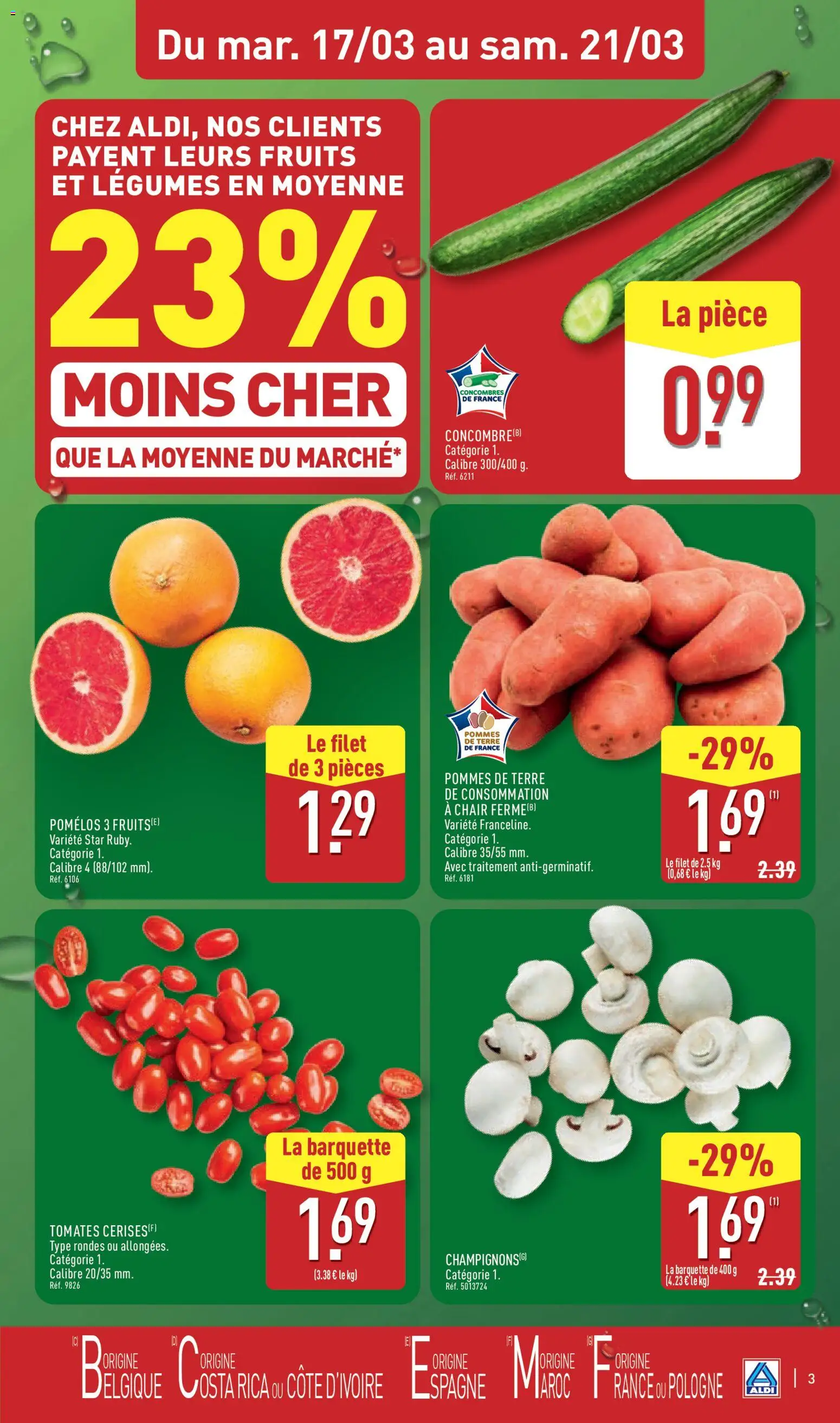 {H1} | Page: 5 | Produits: Pommes, Tomates, Concombres, Pommes de terre
