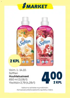 S-market-mainoslehti voimassa 01.10.2025 alkaen