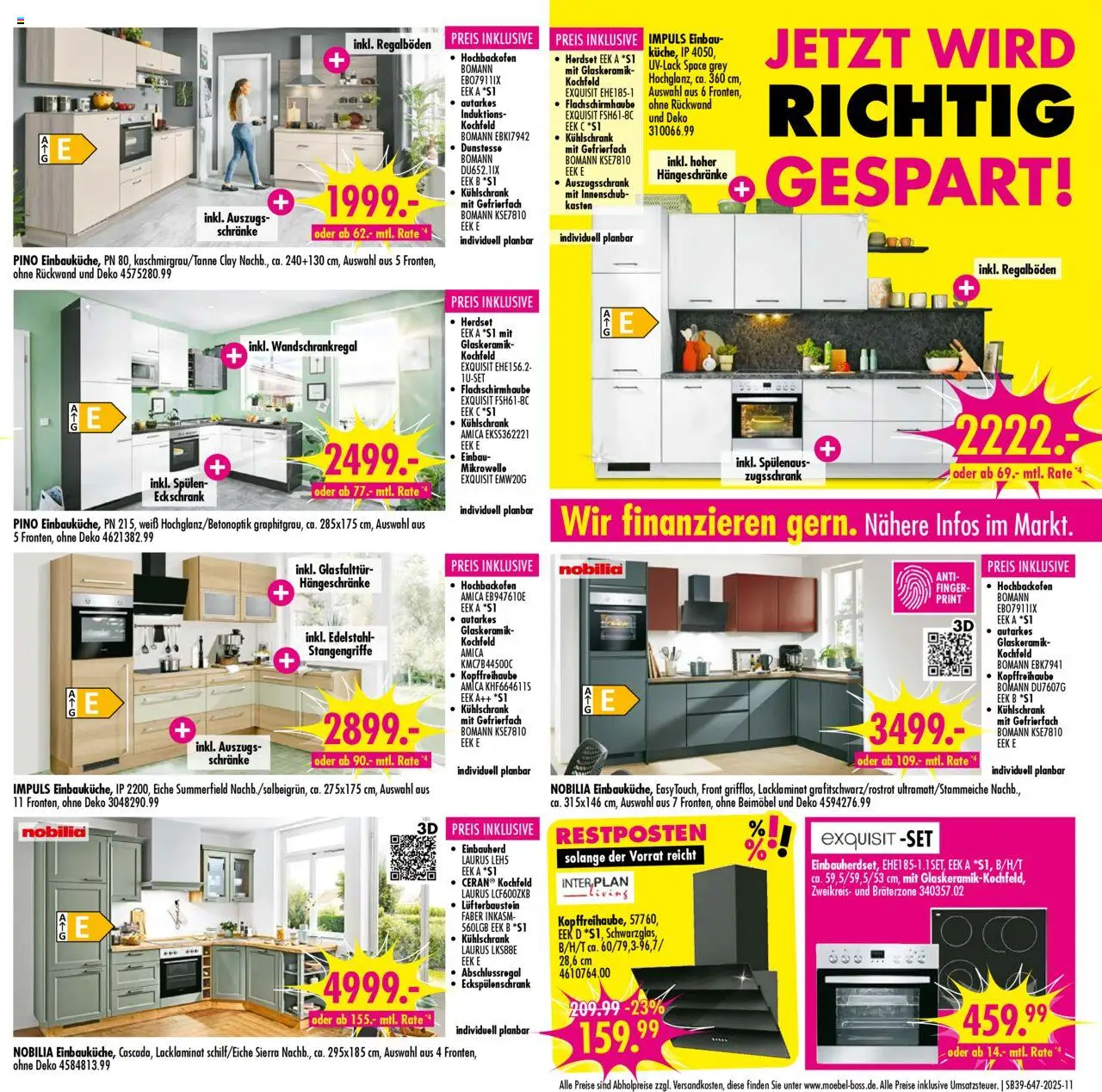 SB Möbel Boss Prospekt Neubrandenburg – gültig ab 20.09.2025 | Seite: 11 | Produkte: Mikrowelle, Schrank, Kühlschrank, Kochfeld