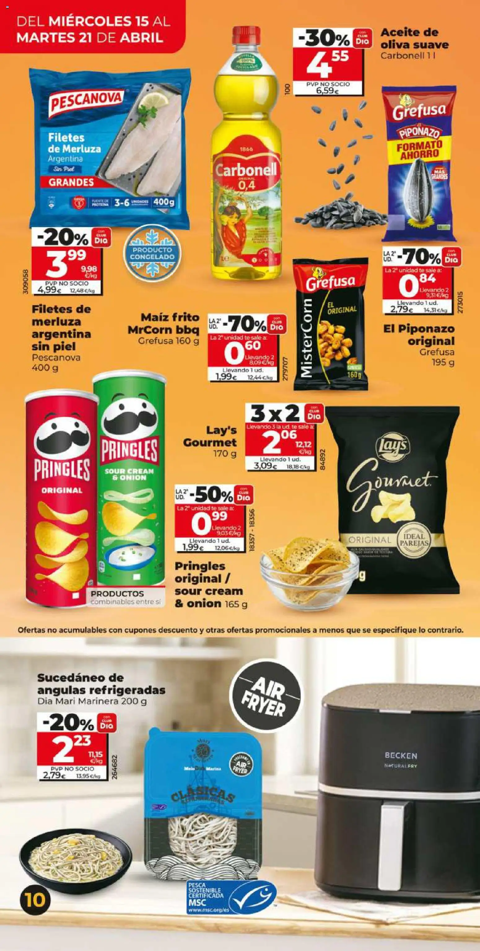 Dia - folleto Market │ válido desde el 15.04.2026 | Página: 10 | Productos: Aceite, Filetes de merluza, Té, Aceite de oliva