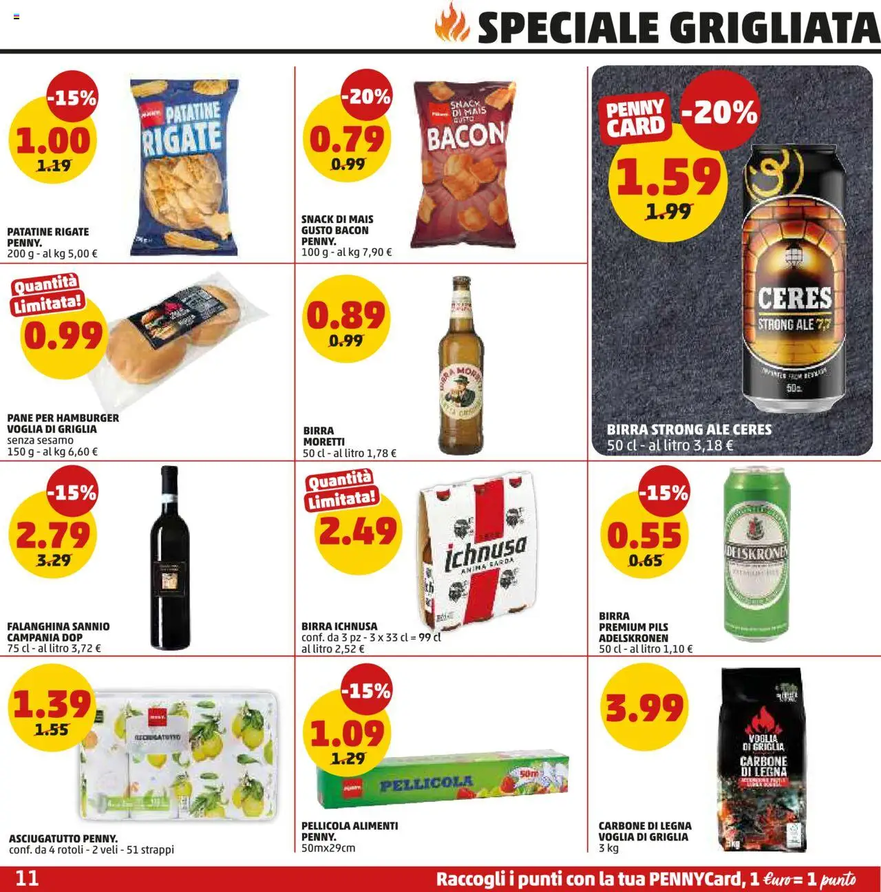 Volantino PENNY del 14.08.2025 | Pagina: 11 | Prodotti: Birra, Ceres, Mais, Asciugatutto