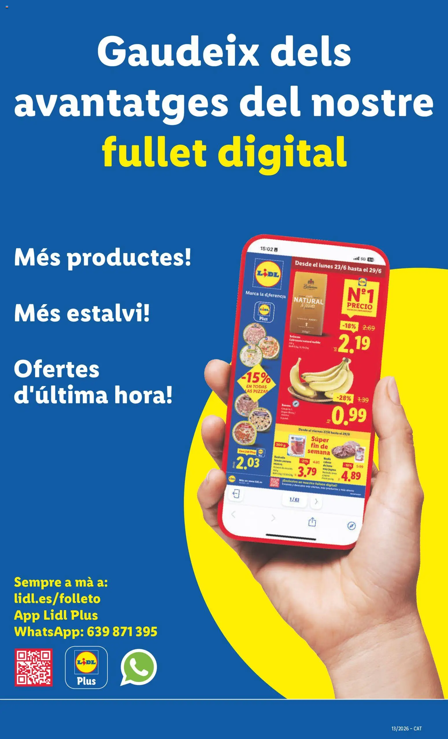 Lidl folleto de bazar │ válido desde el 16.03.2026 | Página: 23 | Productos: Café, Jamón, Pizza, Bananas