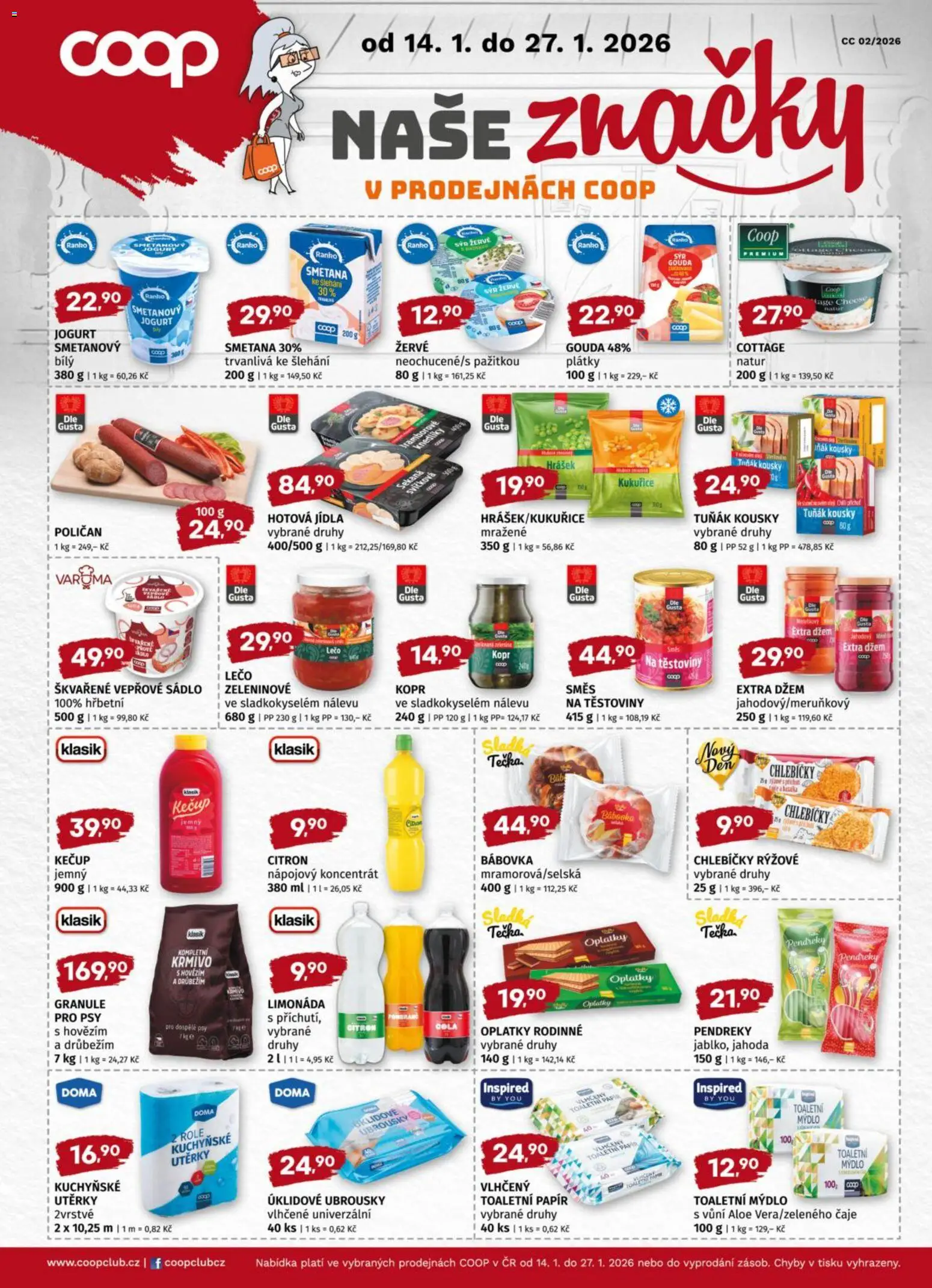 Trefa leták od 14.01.2026 | Strana: 9 | Produkty: Sádlo, Kečup, Utěrky, Hotová jídla