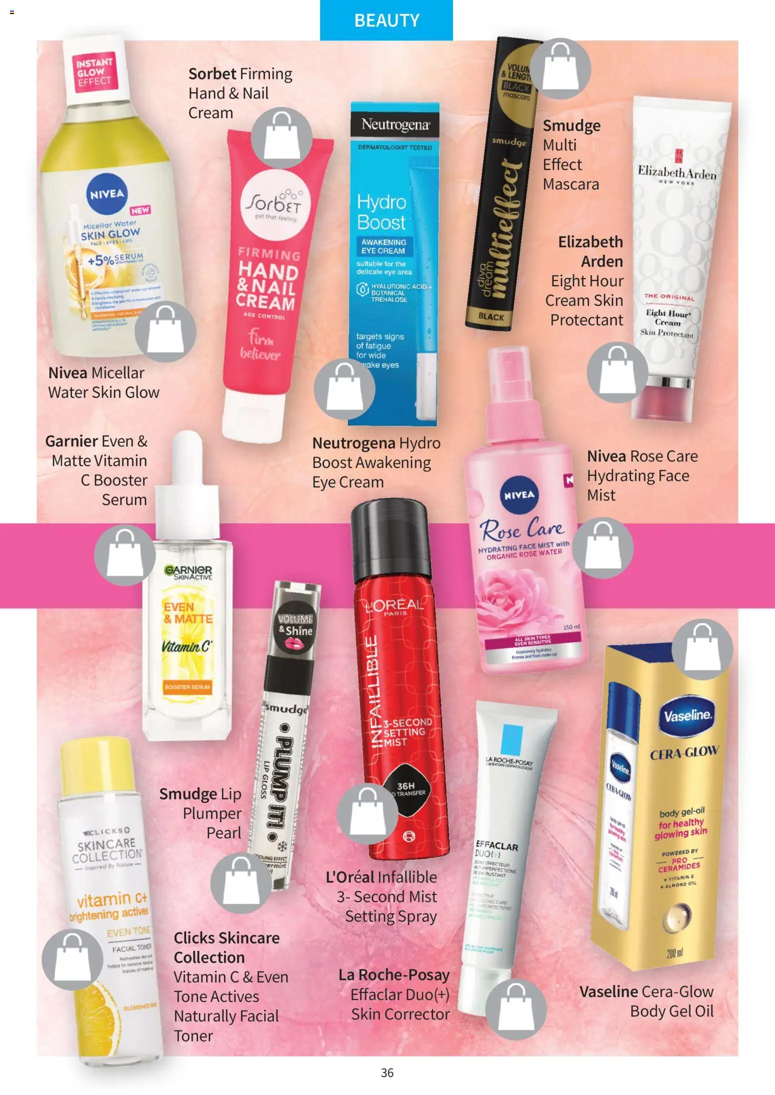 New Clicks catalogue – valid from 01.12.2025 | Page: 36 | Products: Serum, Gloss, Mascara, Cream